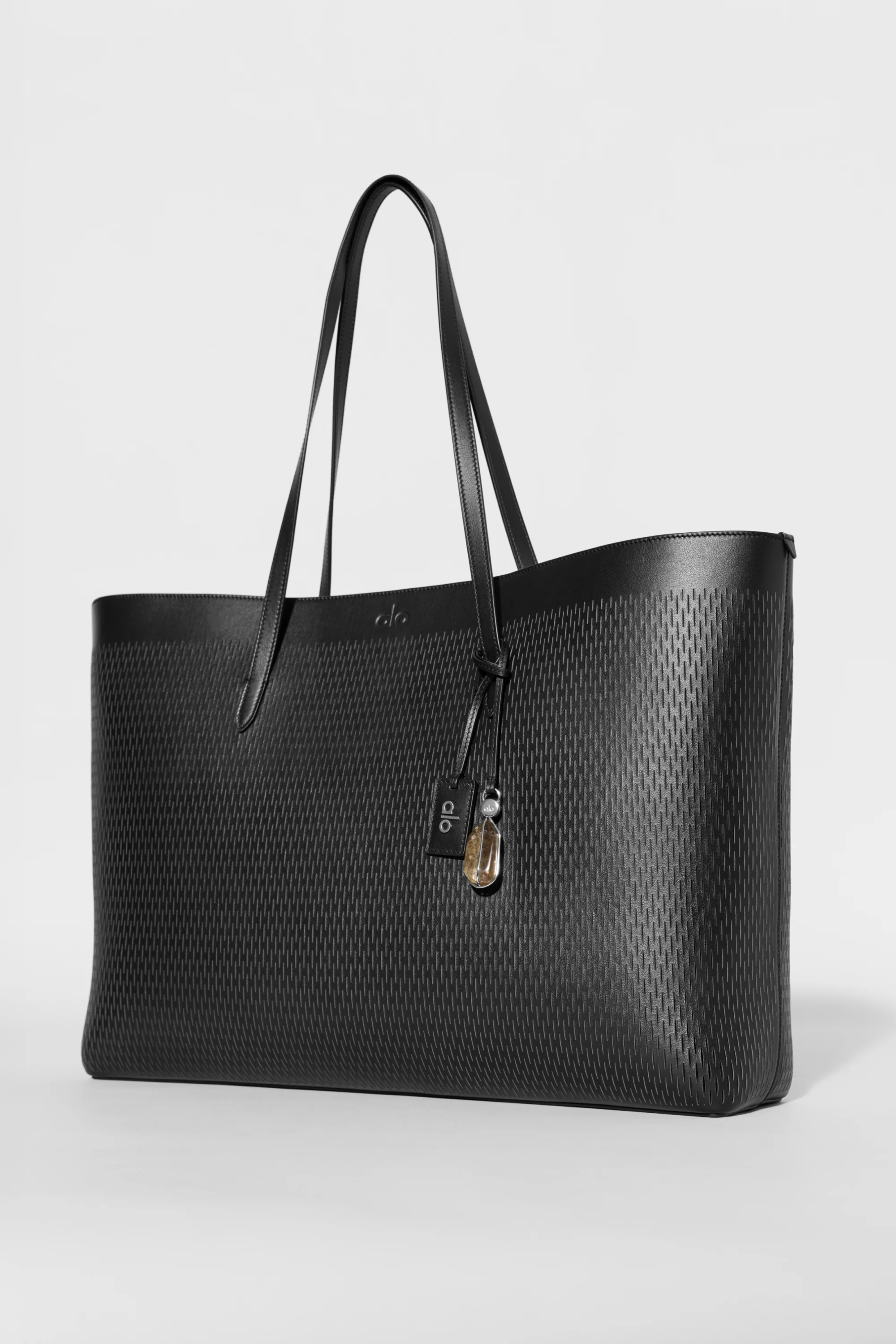 ALO Leather Mesh Tranquility-tote i svart läder och mesh