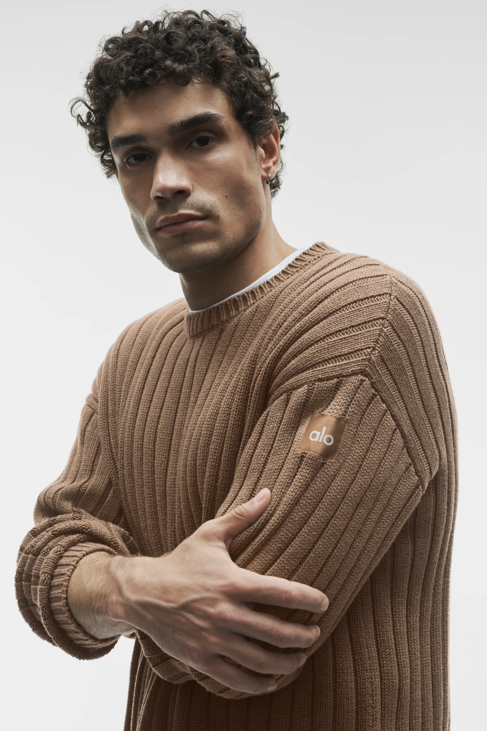 Cotton Rib Parallel-genser i Java Brown Heather