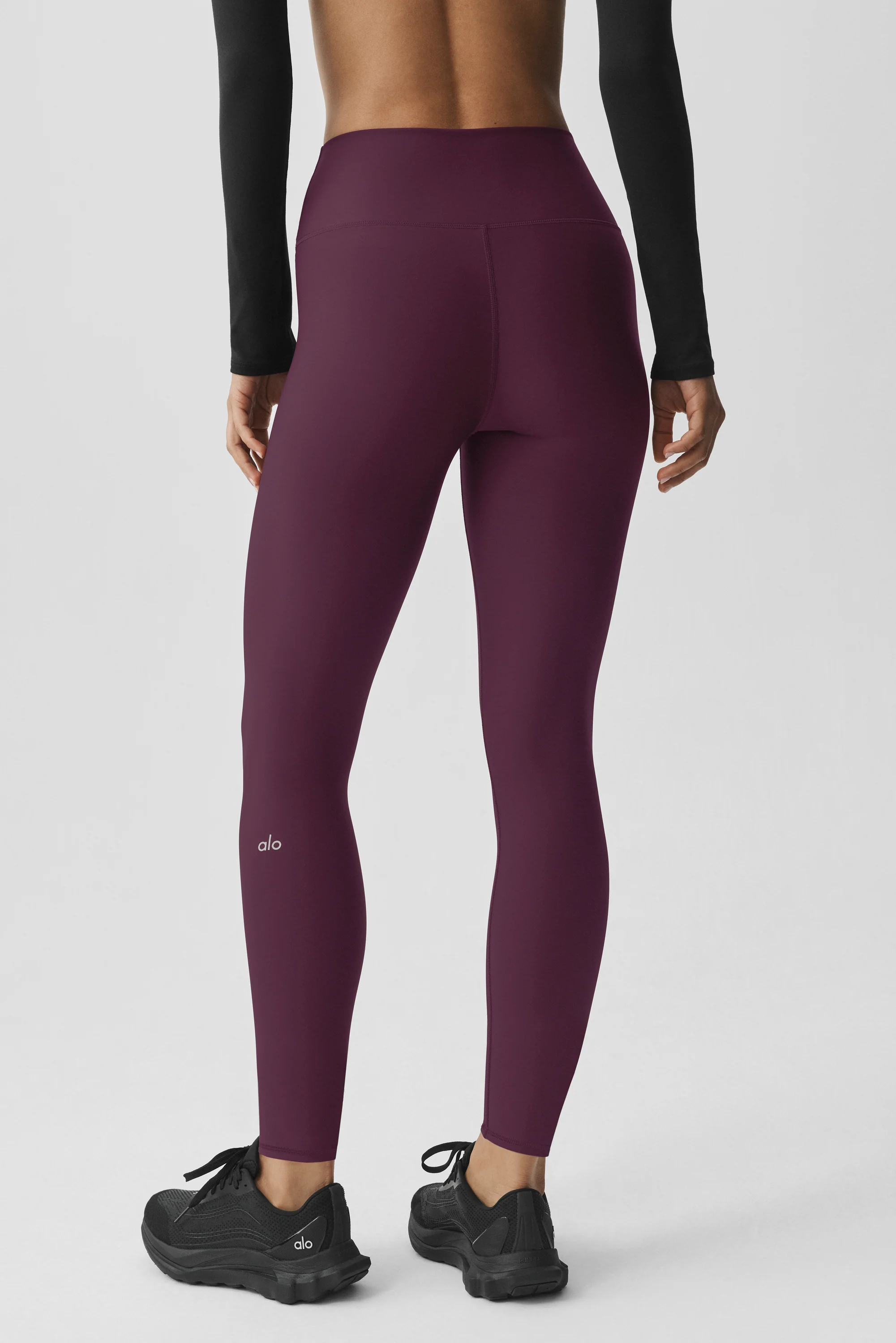 7/8 High-Waist Airlift Legging in Rich Bordeaux with Subtle Sheen