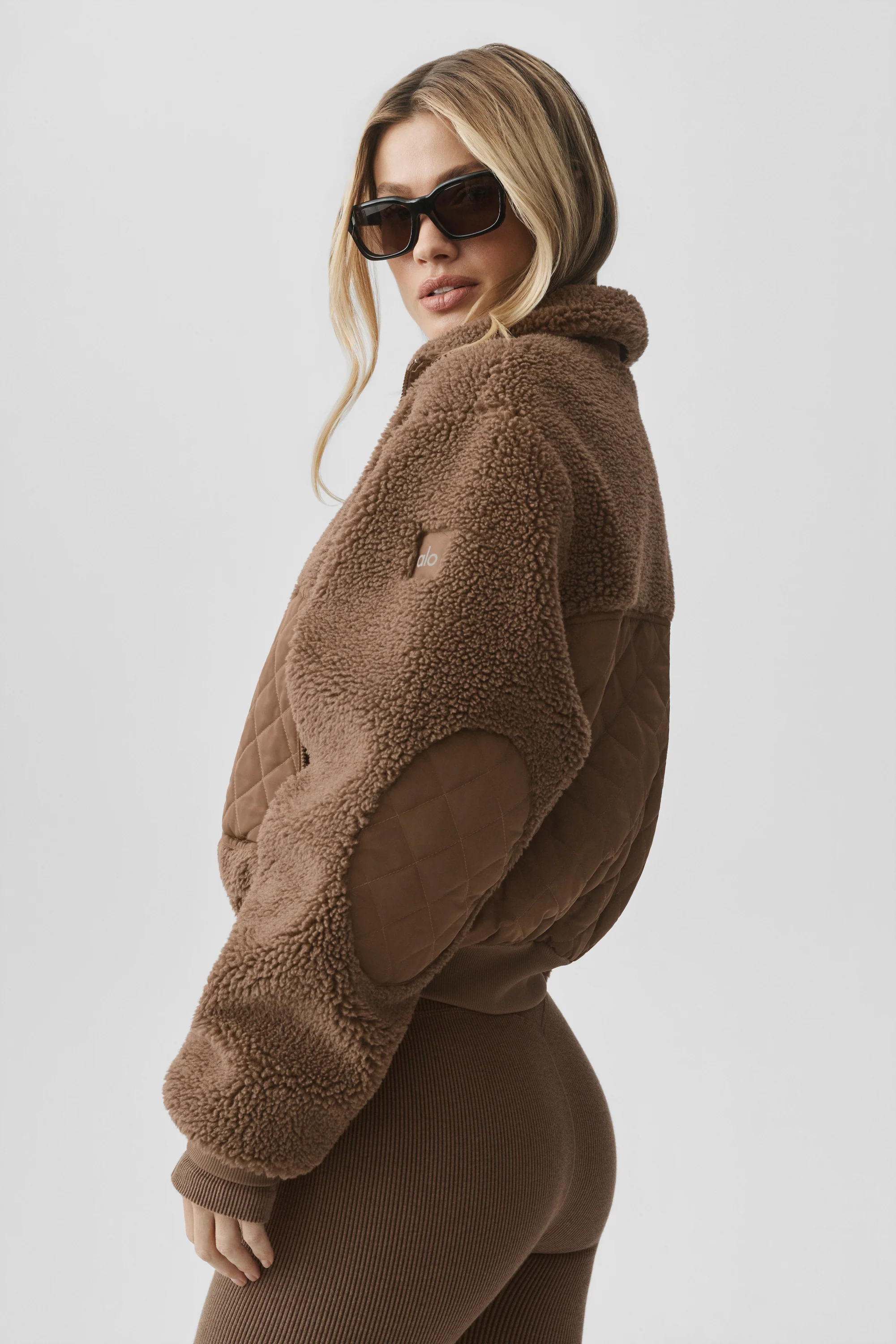 Sherpa Edge Bomber Jacket in Java Brown