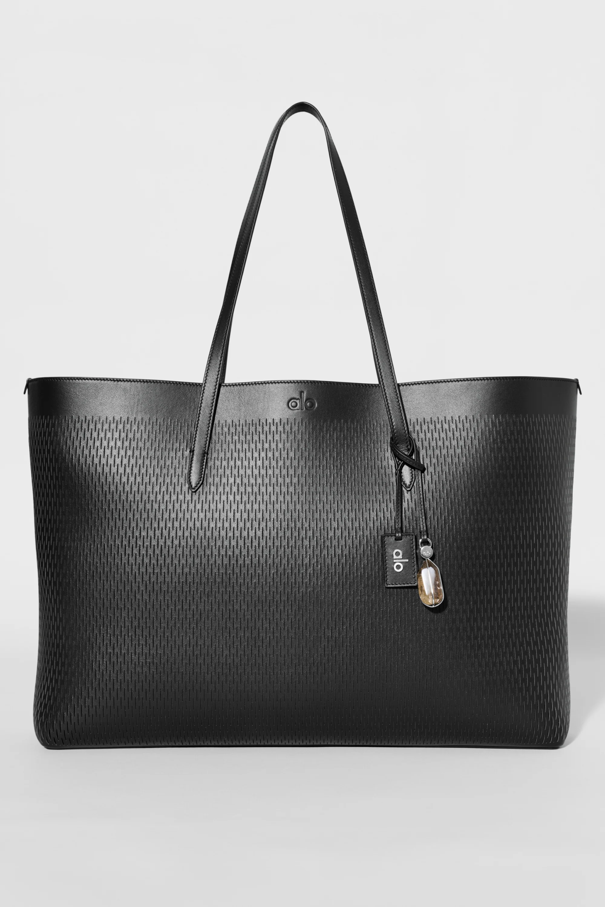 ALO Leather Mesh Tranquility-tote i svart läder och mesh