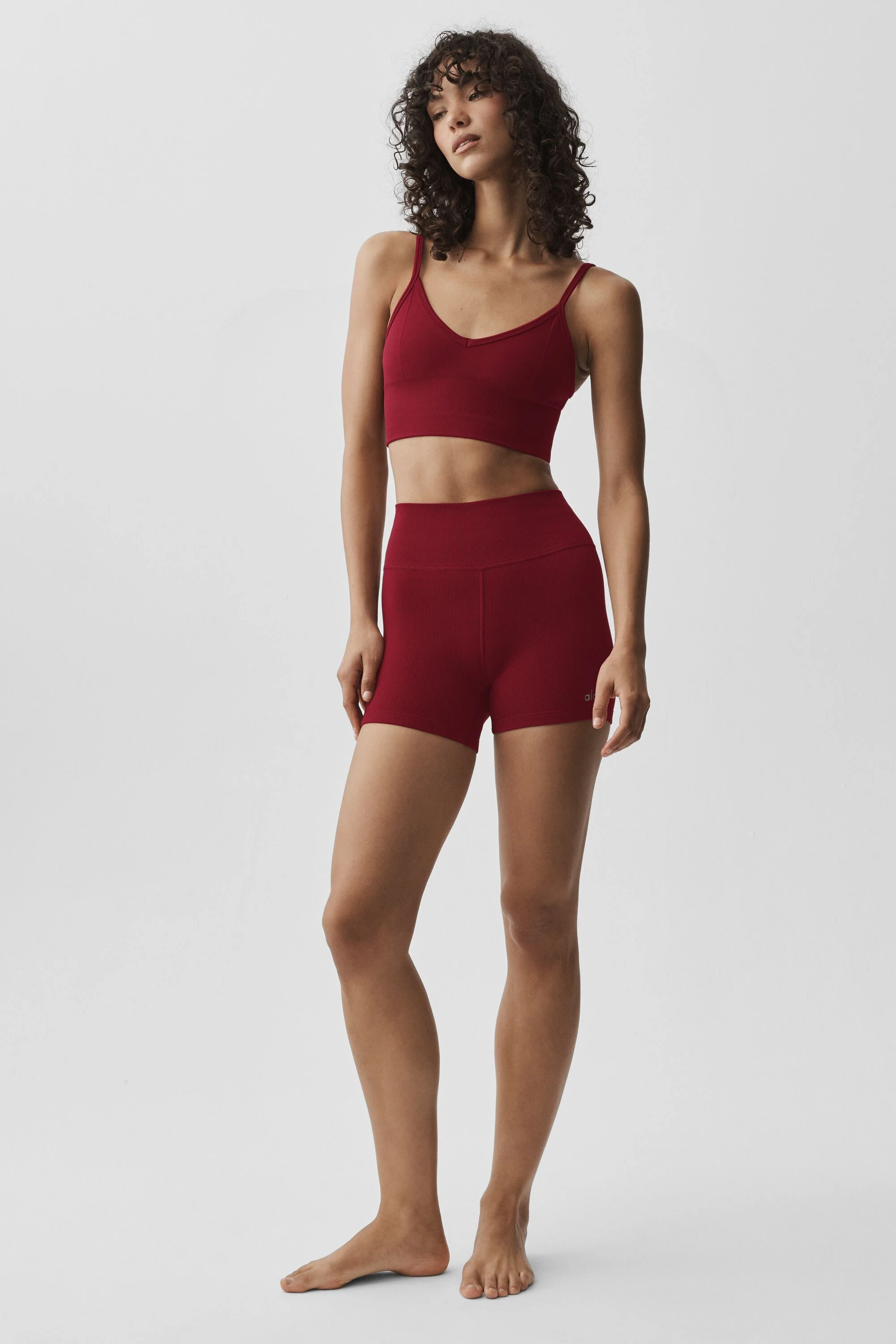 Bralette Seamless Modal Ribbed Delight - Summer Romance Red