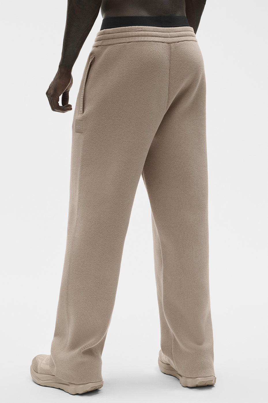 Scholar Straight Leg Sweathose in Gravel Heavyweight Knit
