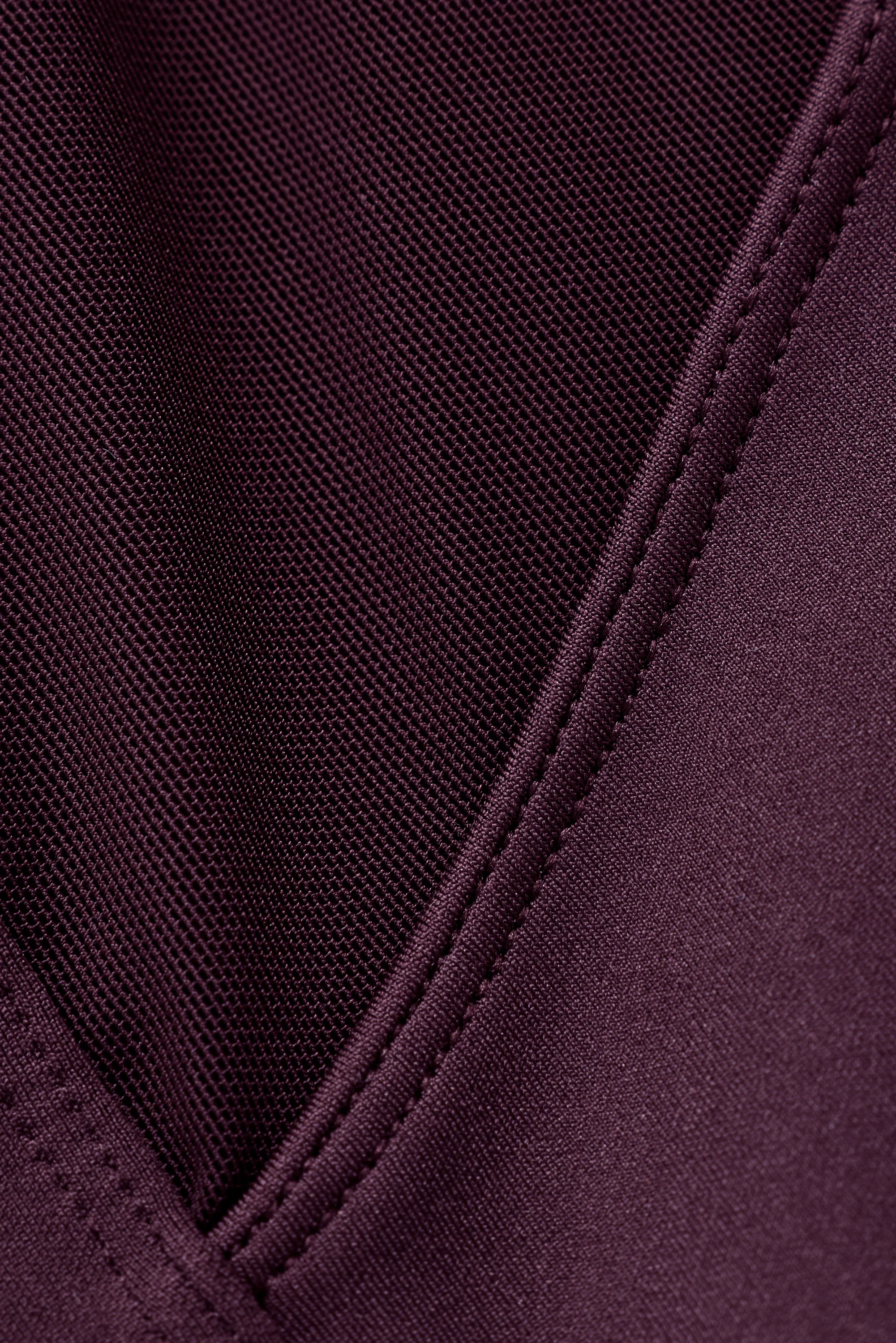 Airlift Techlux Bra in Rich Bordeaux with Molded Cups and Mesh Details