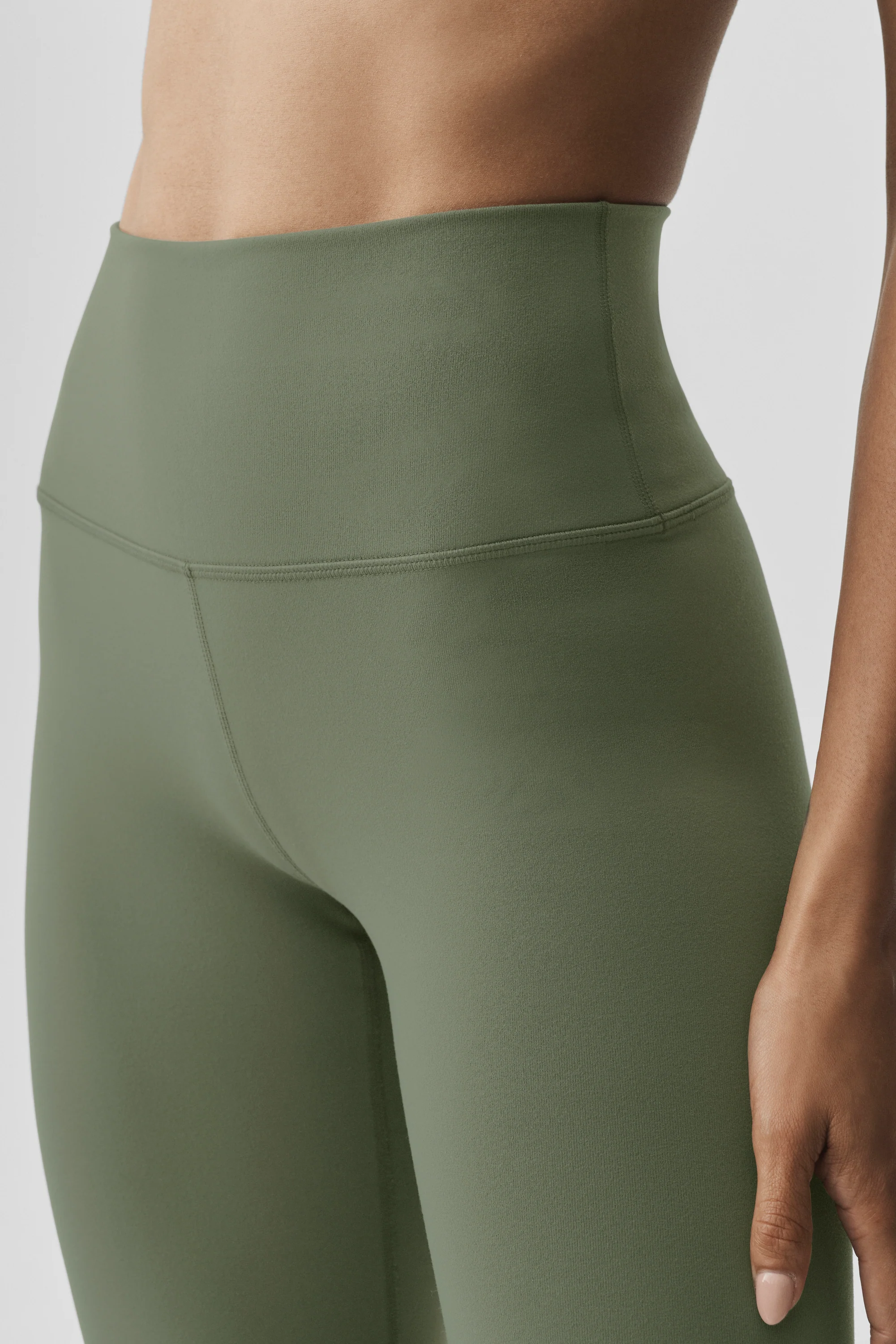 High-Waist Airbrush Legging in Bamboo Green - Signature Second-Skin Leggings