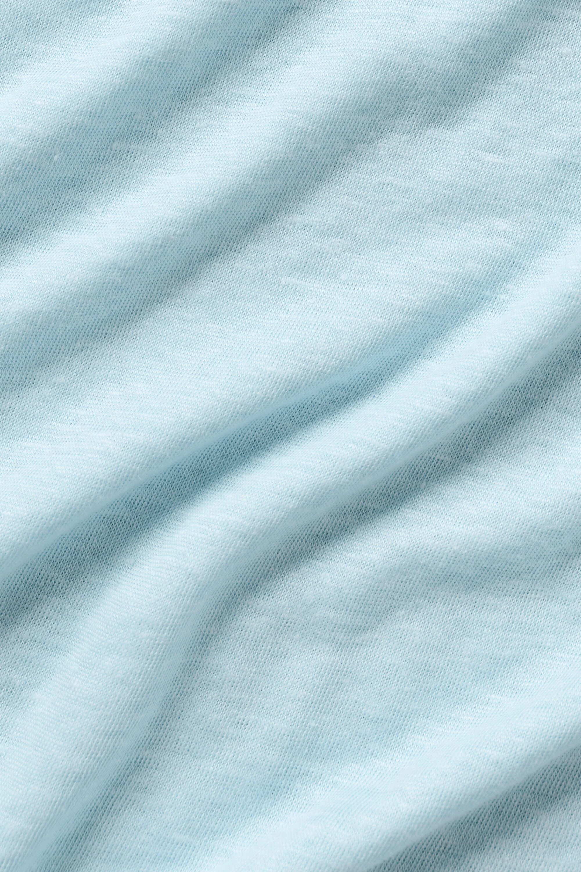 T-shirt a maniche corte in jersey di lino Coastal Seaside Blue
