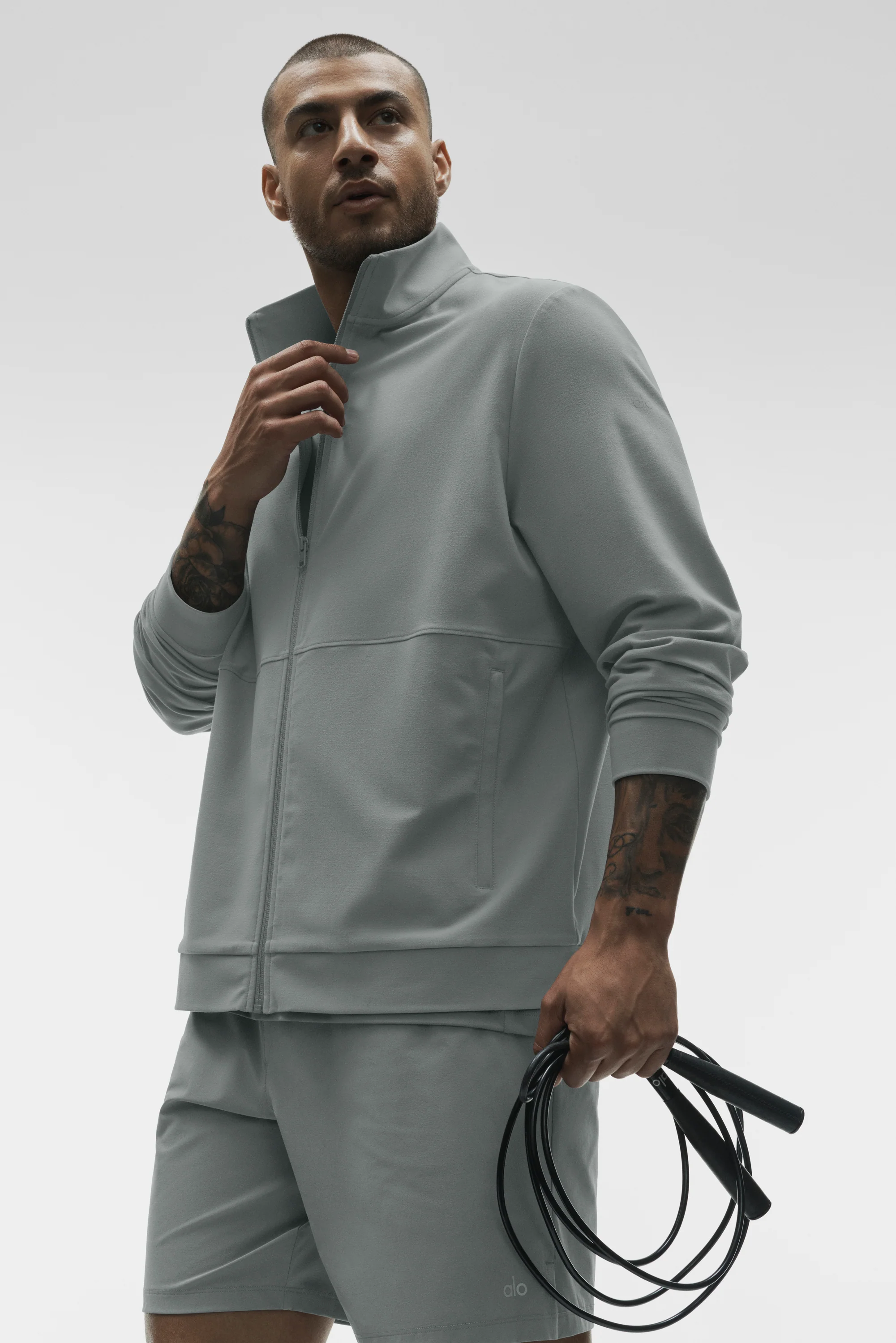 Conquer Max Mock Neck Jacke mit durchgehendem Reißverschluss Monument für Herren