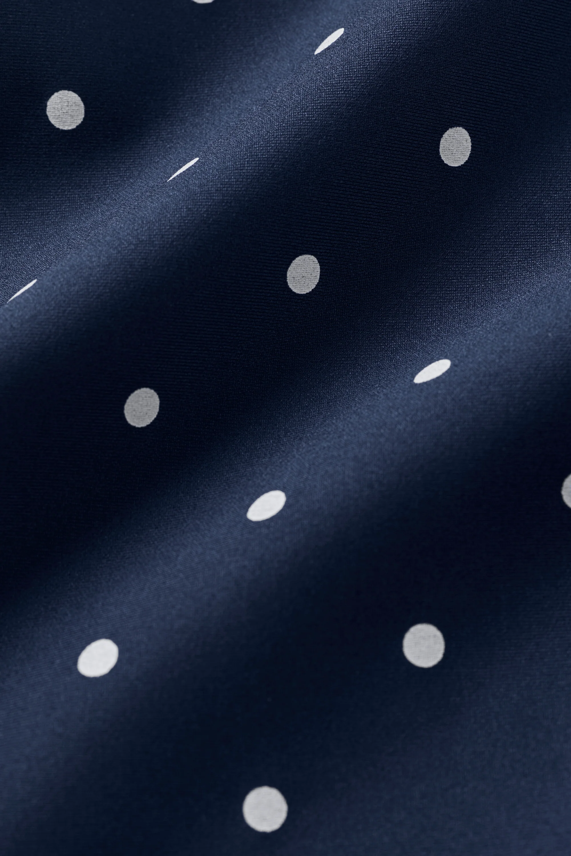 Airlift Polka Dot High-Waist Iconic 90's Capri in Navy/White