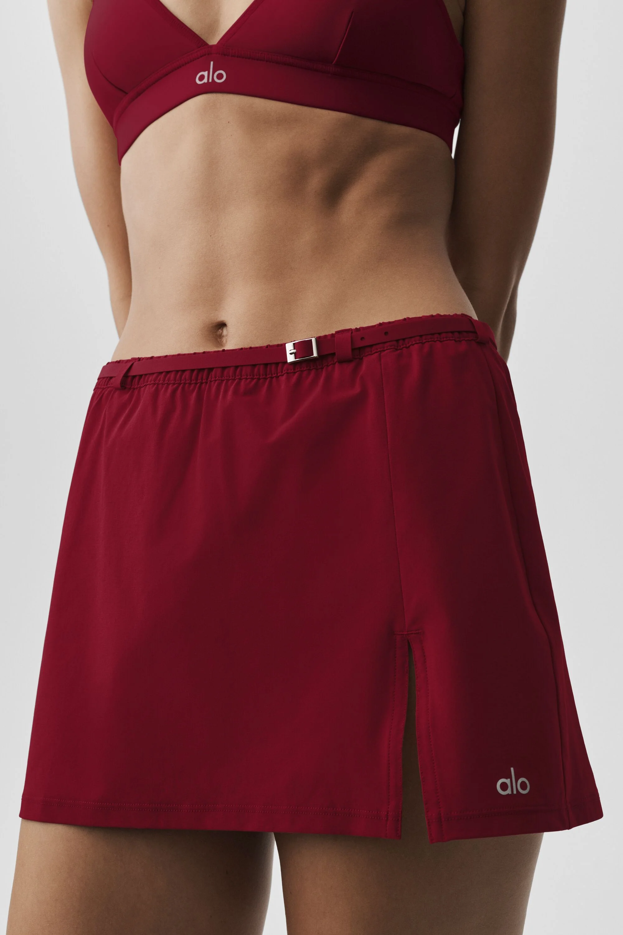 Connection Mini Skirt in Summer Romance Red with Built-In Briefs