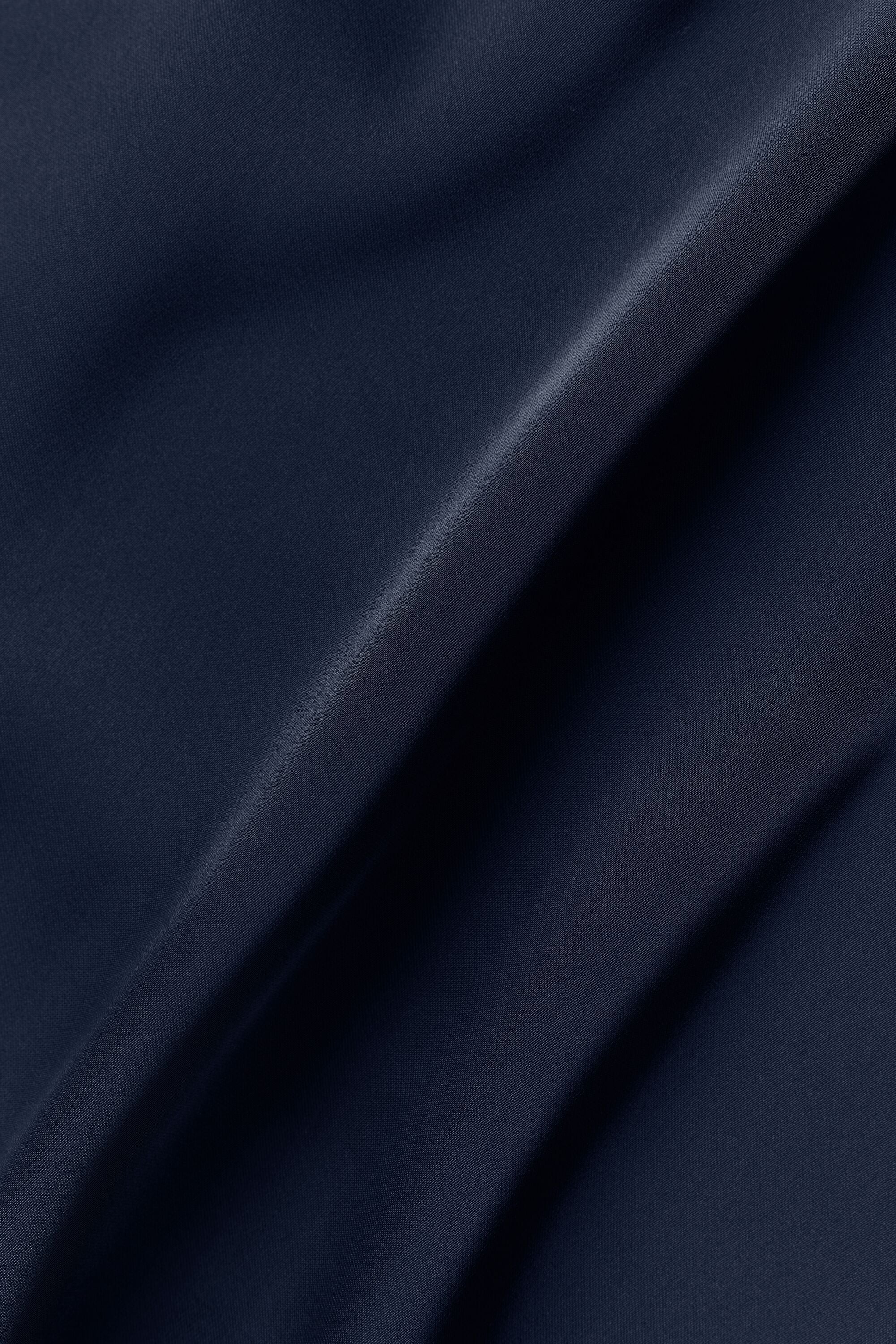 Chemise à manches courtes Satin Horizon en satin marine