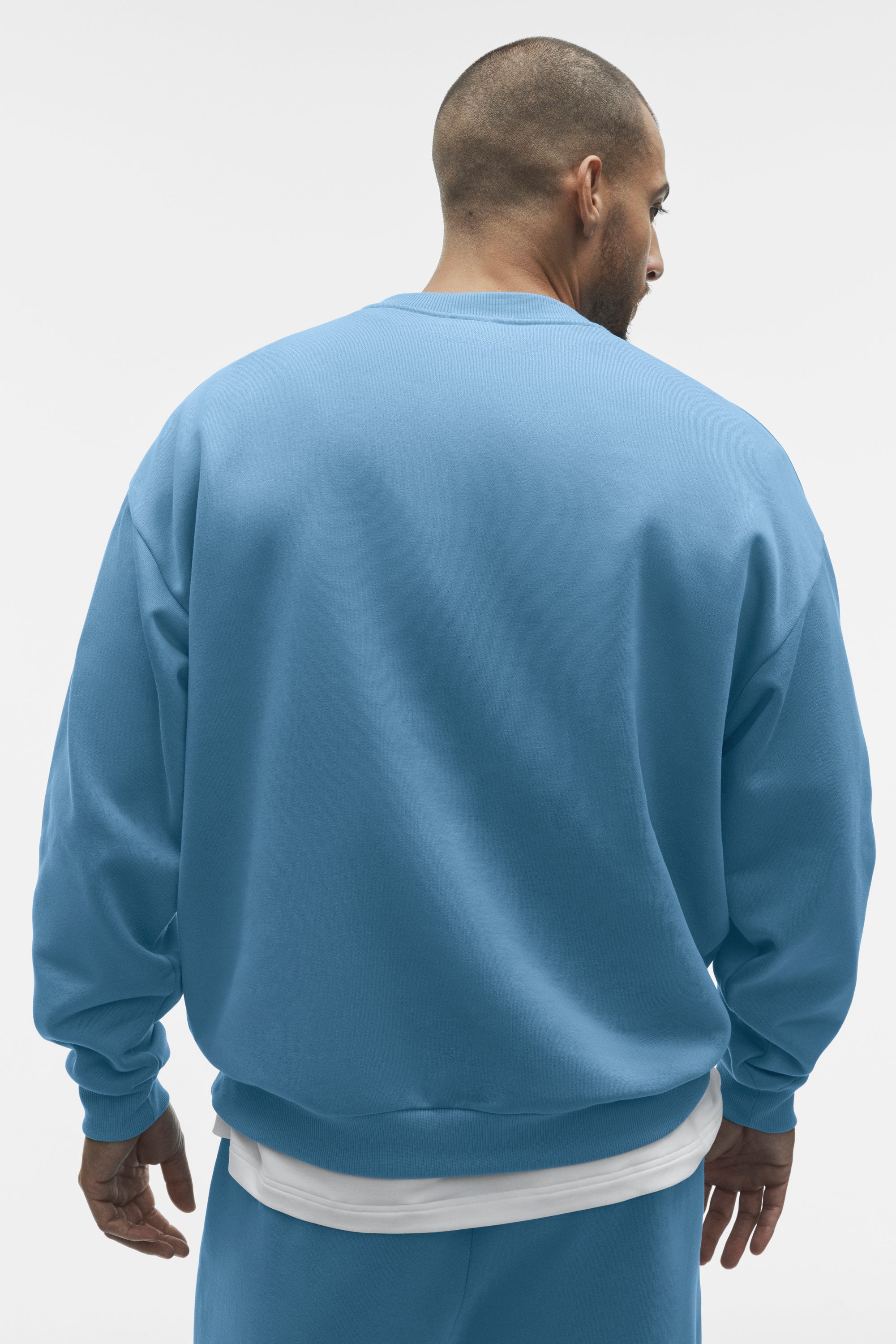 Sweat col rond Accolade California Blue en molleton french terry pour homme