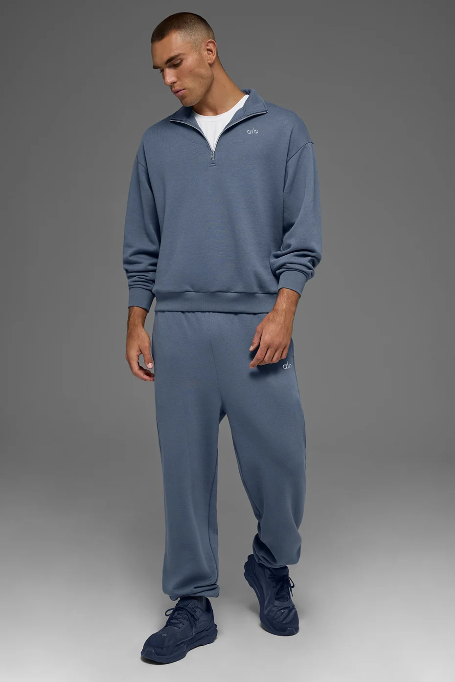 Men's Accolade 1/4 Zip Pullover in Bluestone