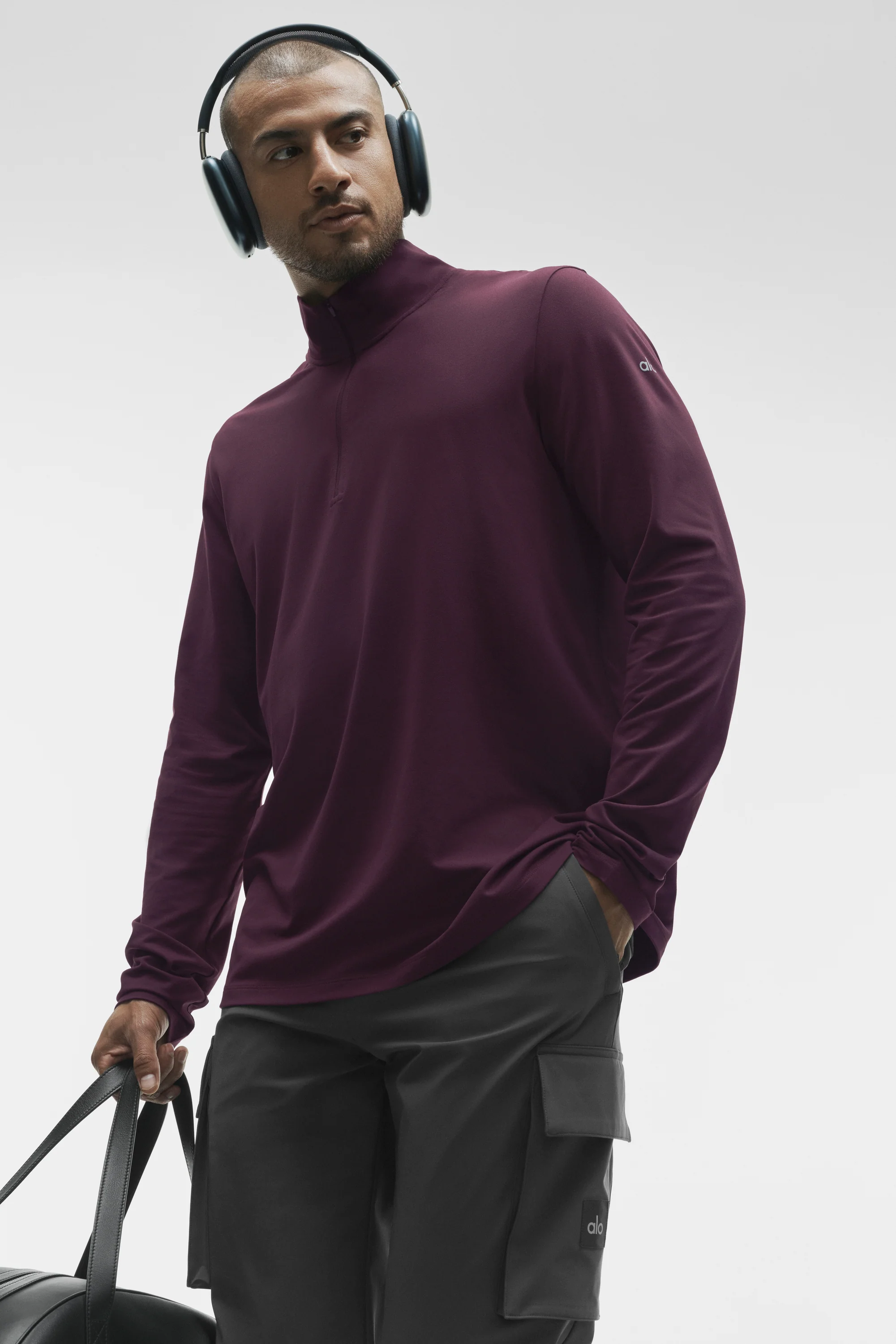 Conquer 1/4 Zip Reform Long Sleeve - Rich Bordeaux