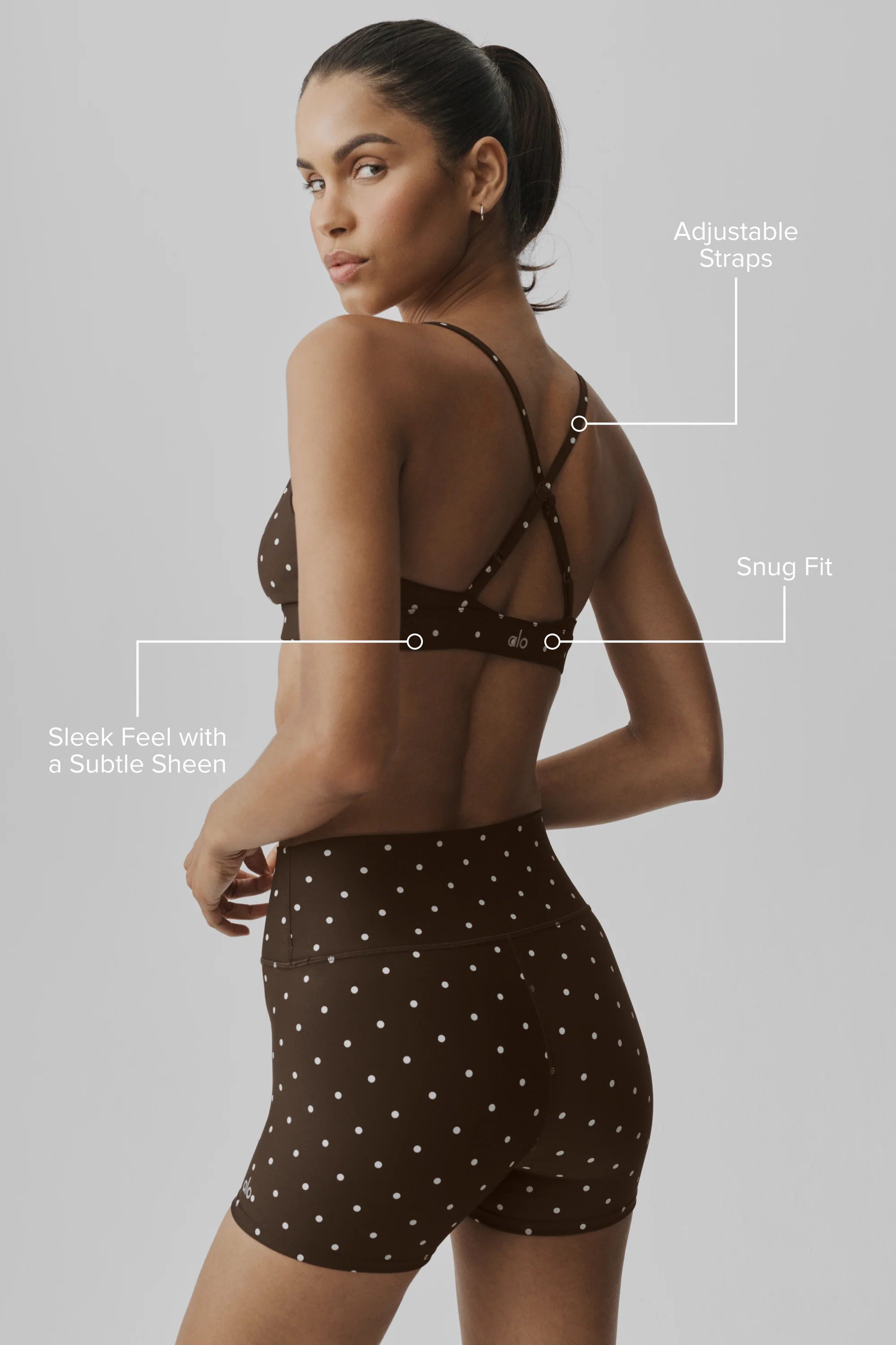 Espresso and White Airlift Polka Dot Splendor Bra