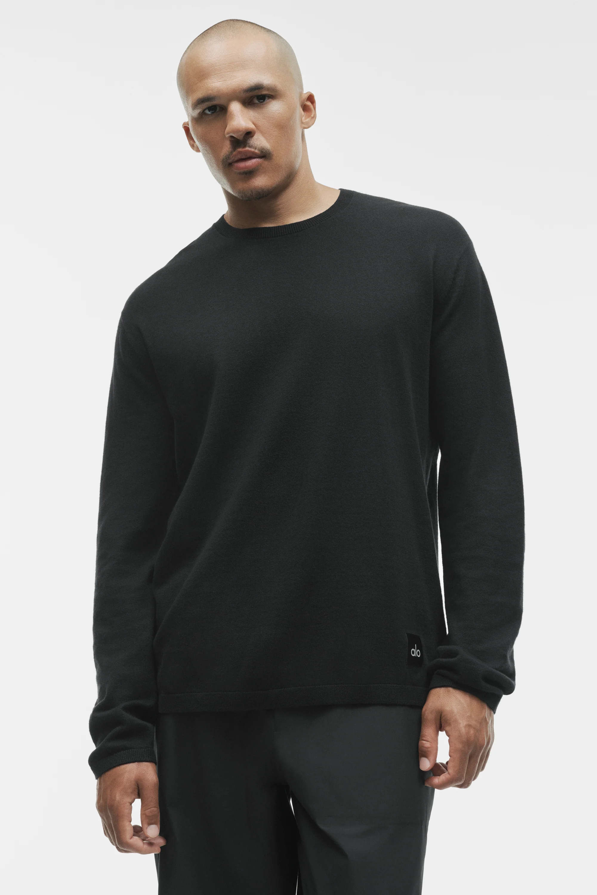 Cashmere Blend Ever Soft -pitkähihainen crewneck, musta
