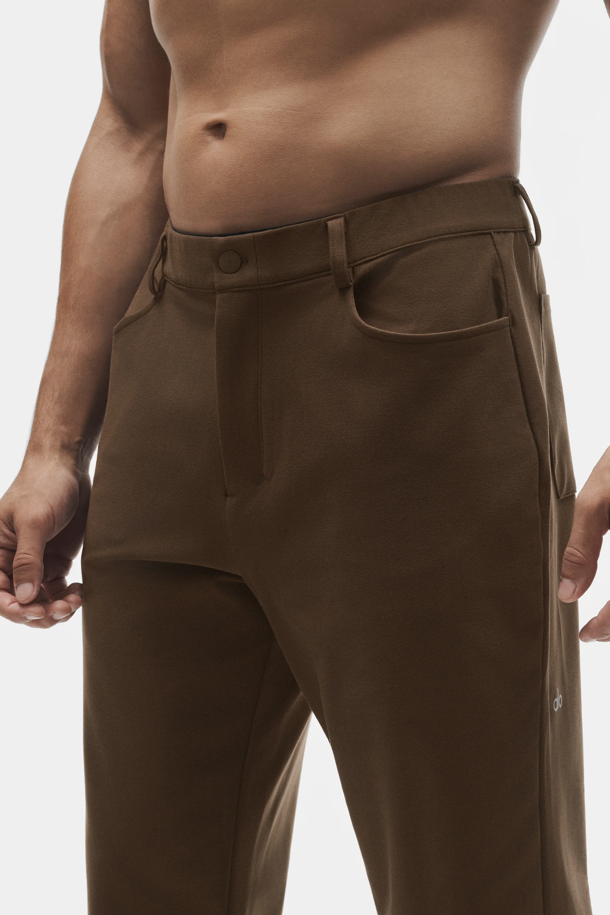 Conquer Max 4 Pocket Pant in Espresso, Straight Leg Conquer Jersey