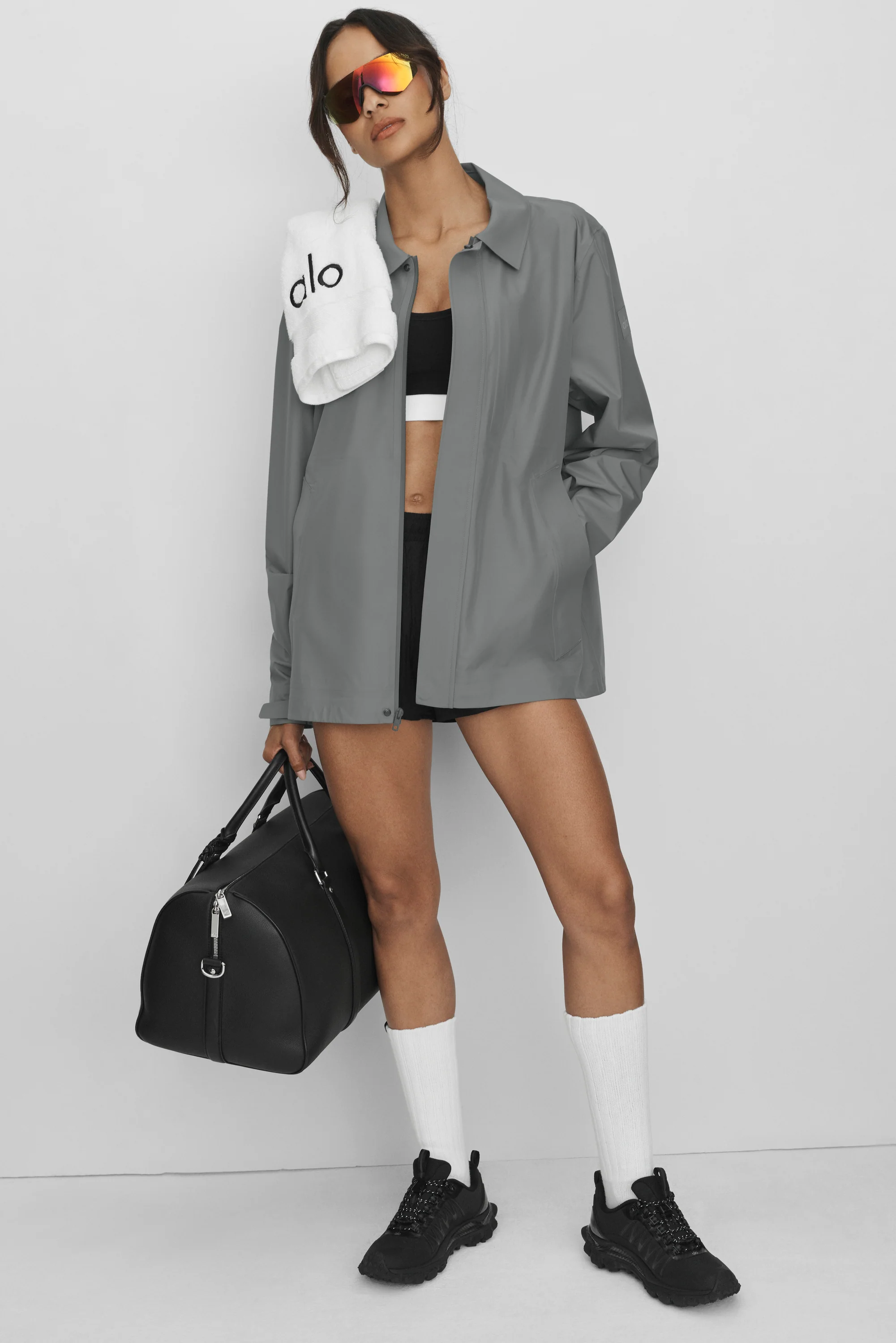 Alpha Shell Overshirt in Monument, wasserabweisende Damen-Lage