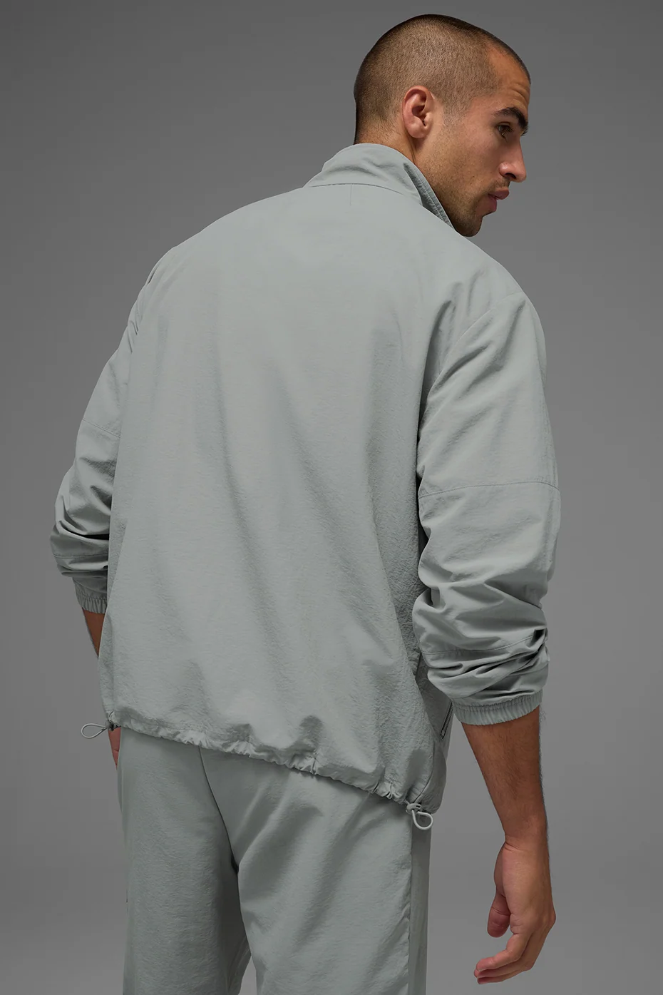 Felpa leggera da mezza zip con colletto in grigio lunar per il tempo libero