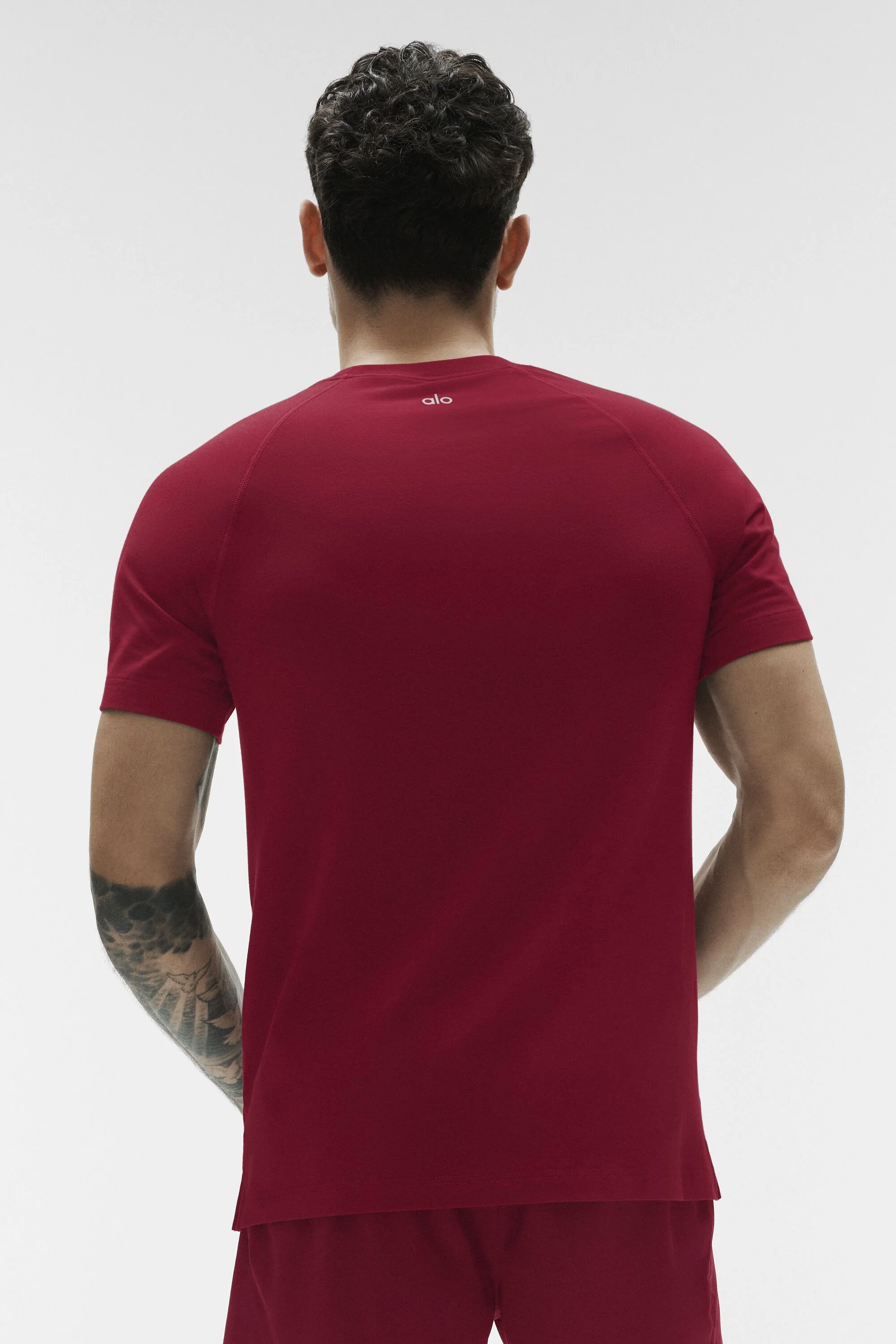 T-shirt manches courtes ALO Vapor Crewneck en Garnet