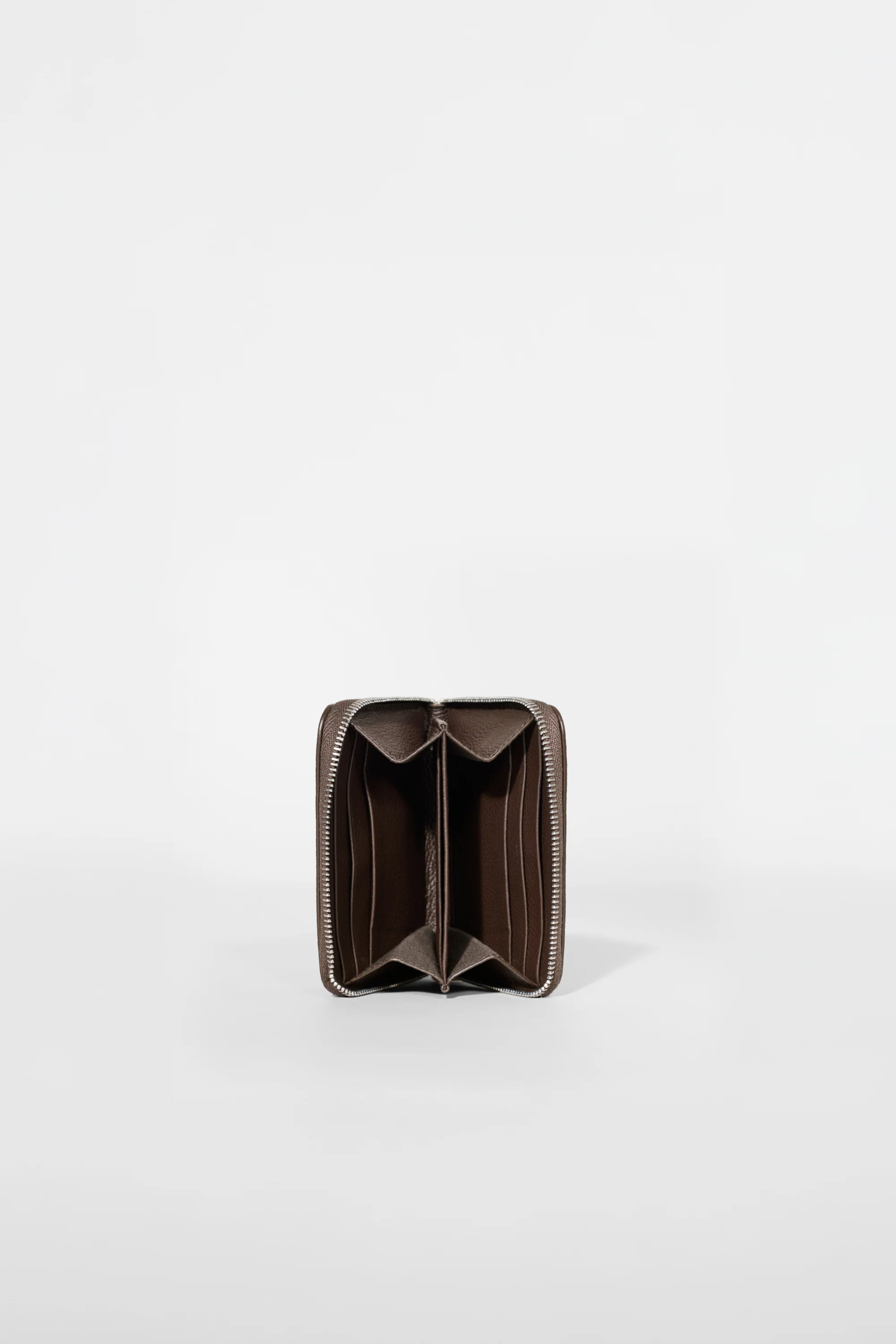 Zip Around-lommebok i Espresso-skinn