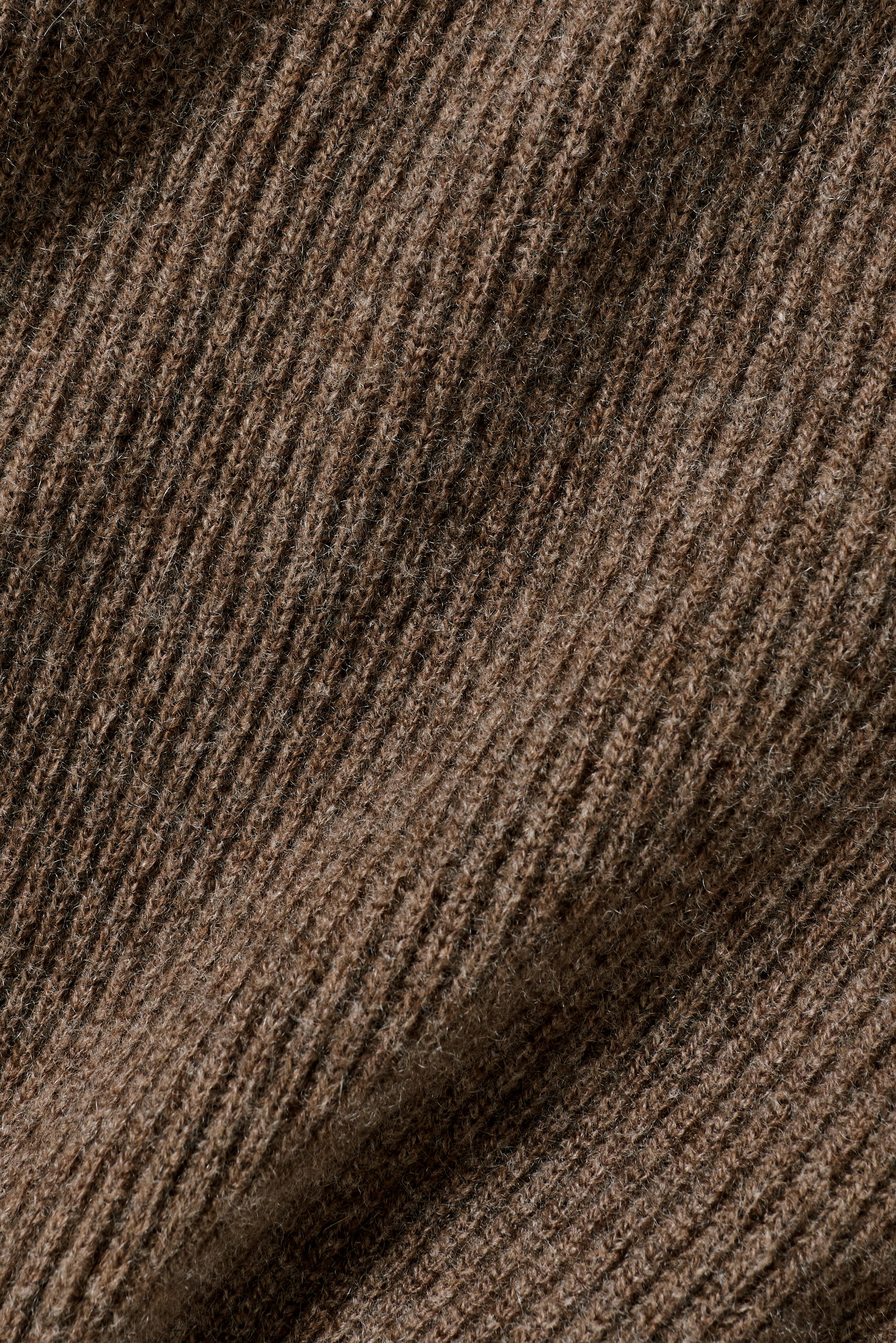 Veste zippée Harmony en laine cachemire, Java Brown chiné