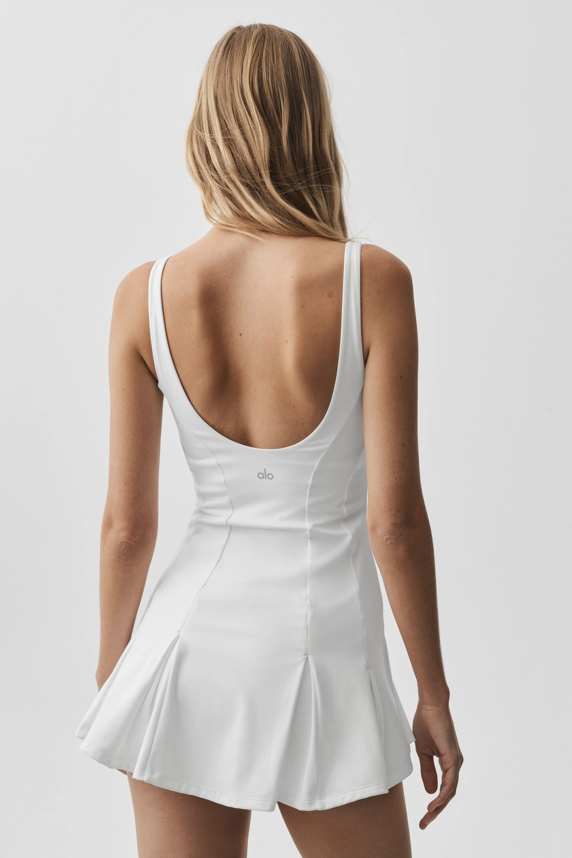 Robe de tennis ALO Softsculpt Topspin blanche pour les jours de match