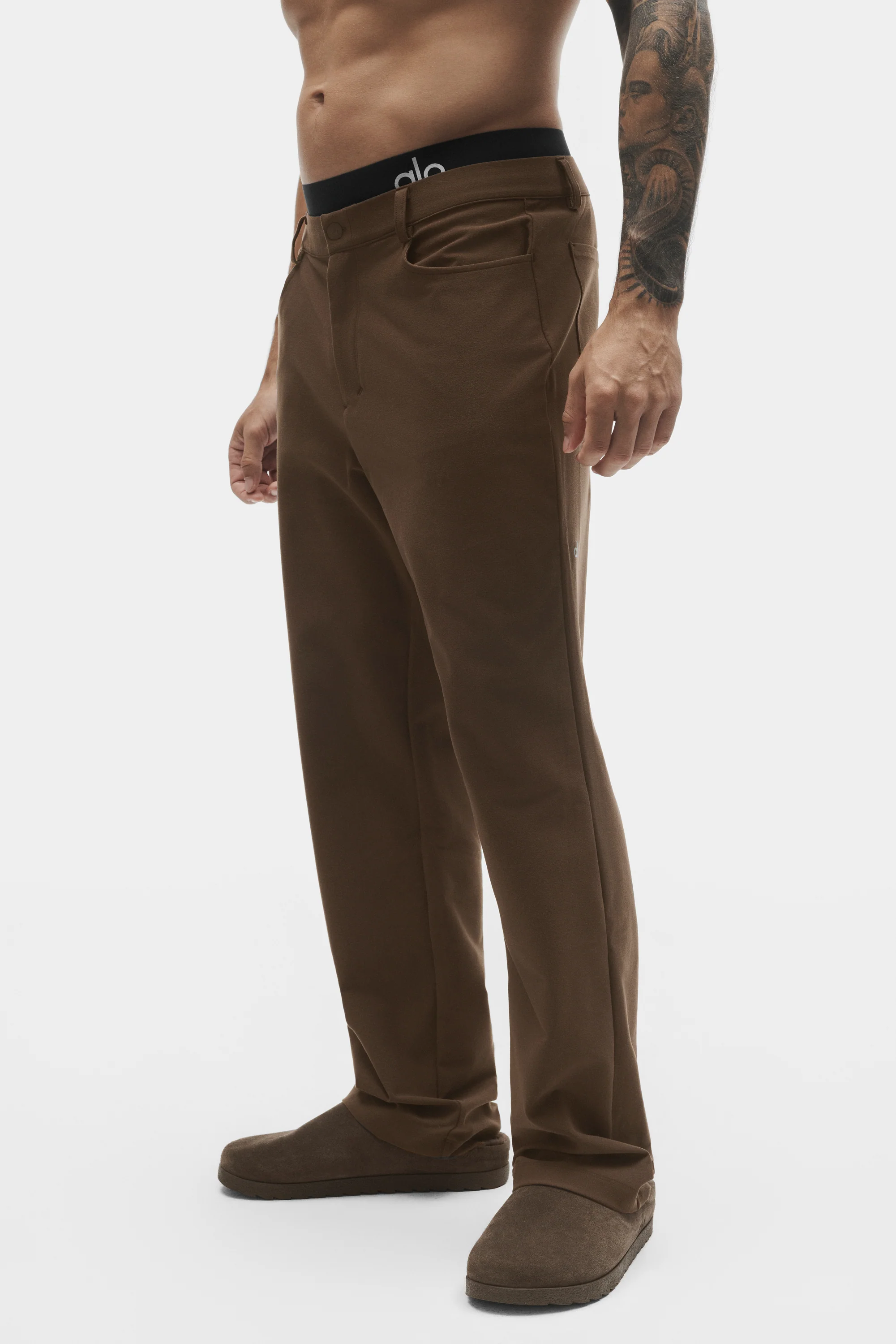 Conquer Max 4 Pocket Pant in Espresso, Straight Leg Conquer Jersey