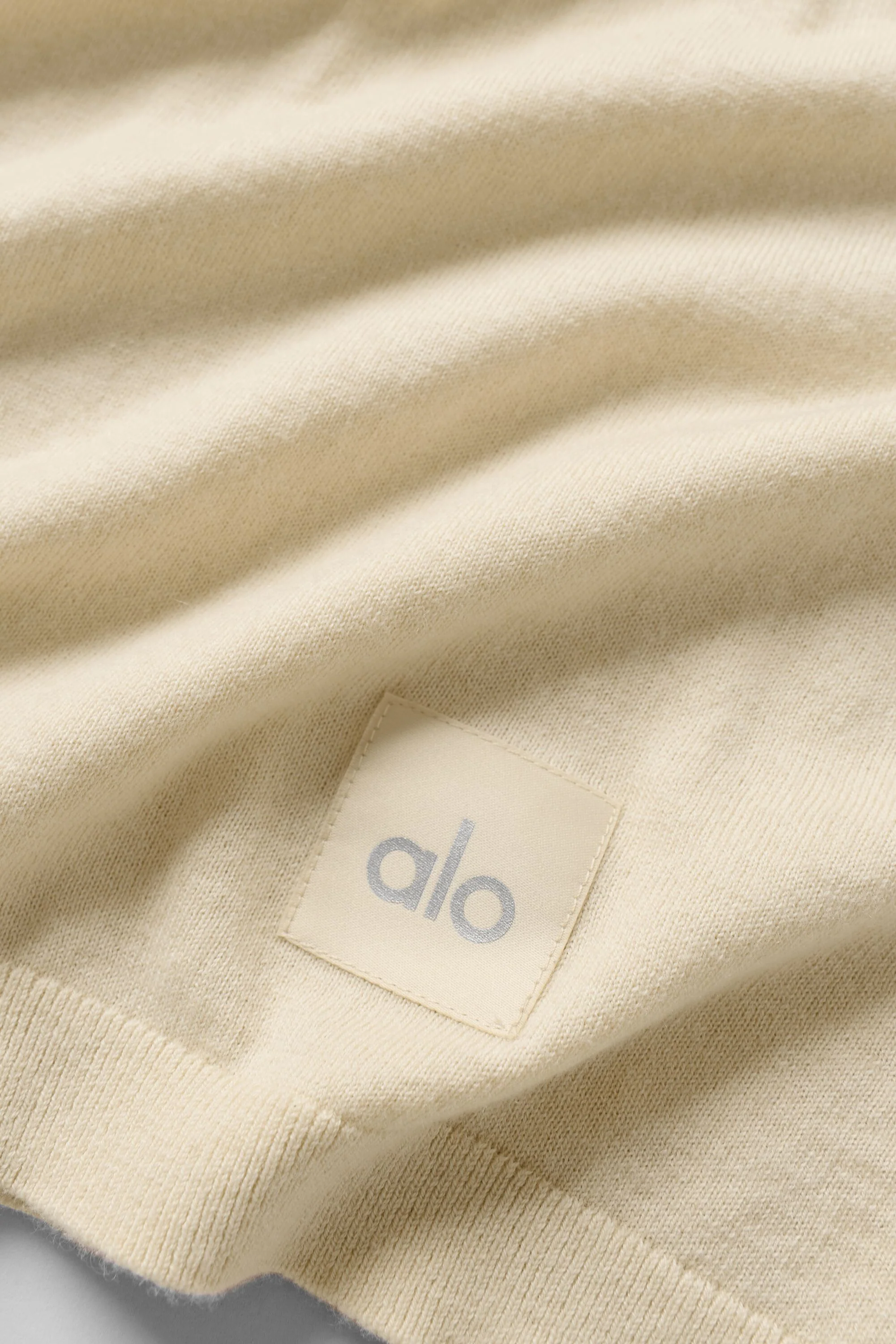 Cotton Cashmere Ever Soft Short Sleeve Crew in Sandy Beige