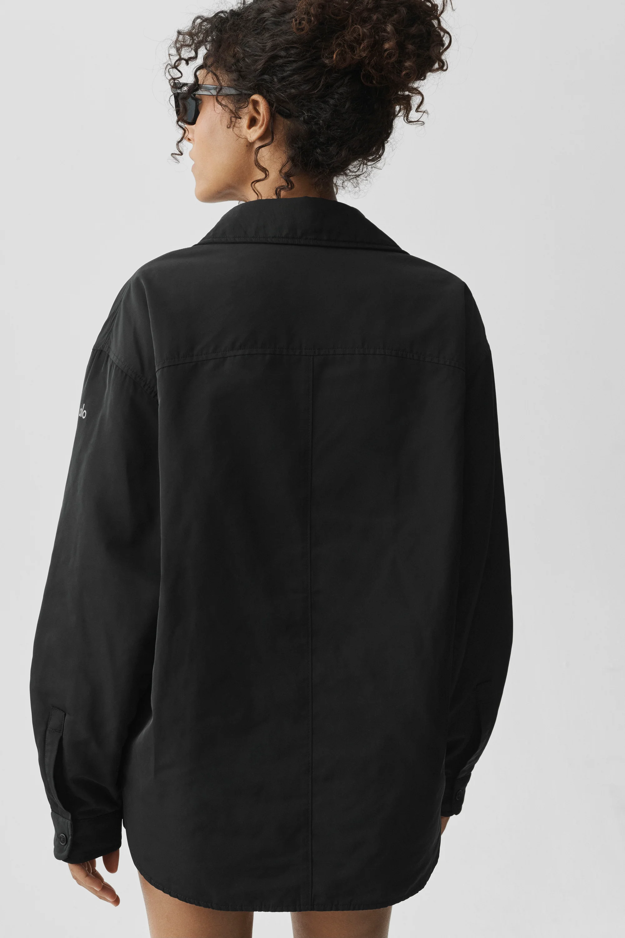 Socialite Shacket in Black: Oversized Structured Layer