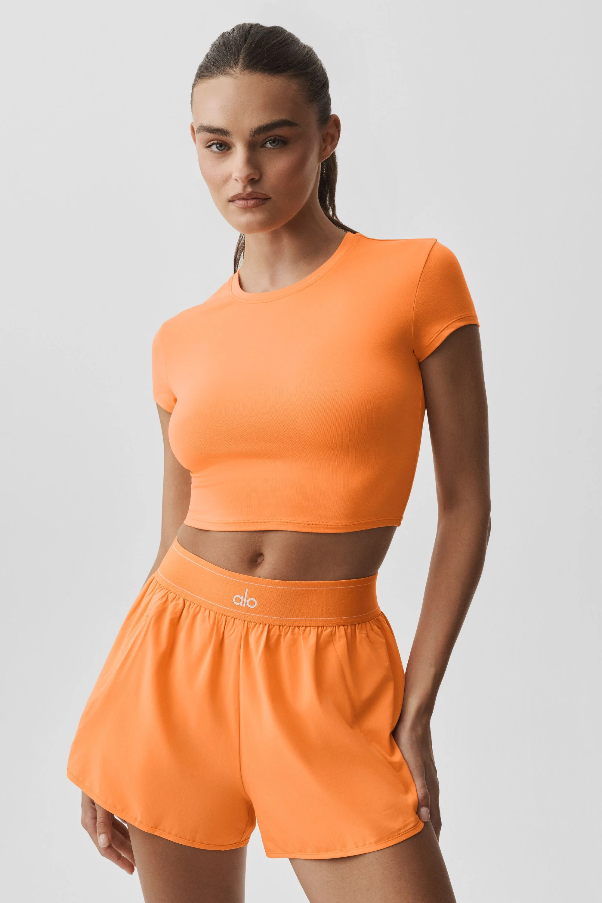 Alosoft Crop Finesse lyhythihainen t-paita Satsuma Breeze