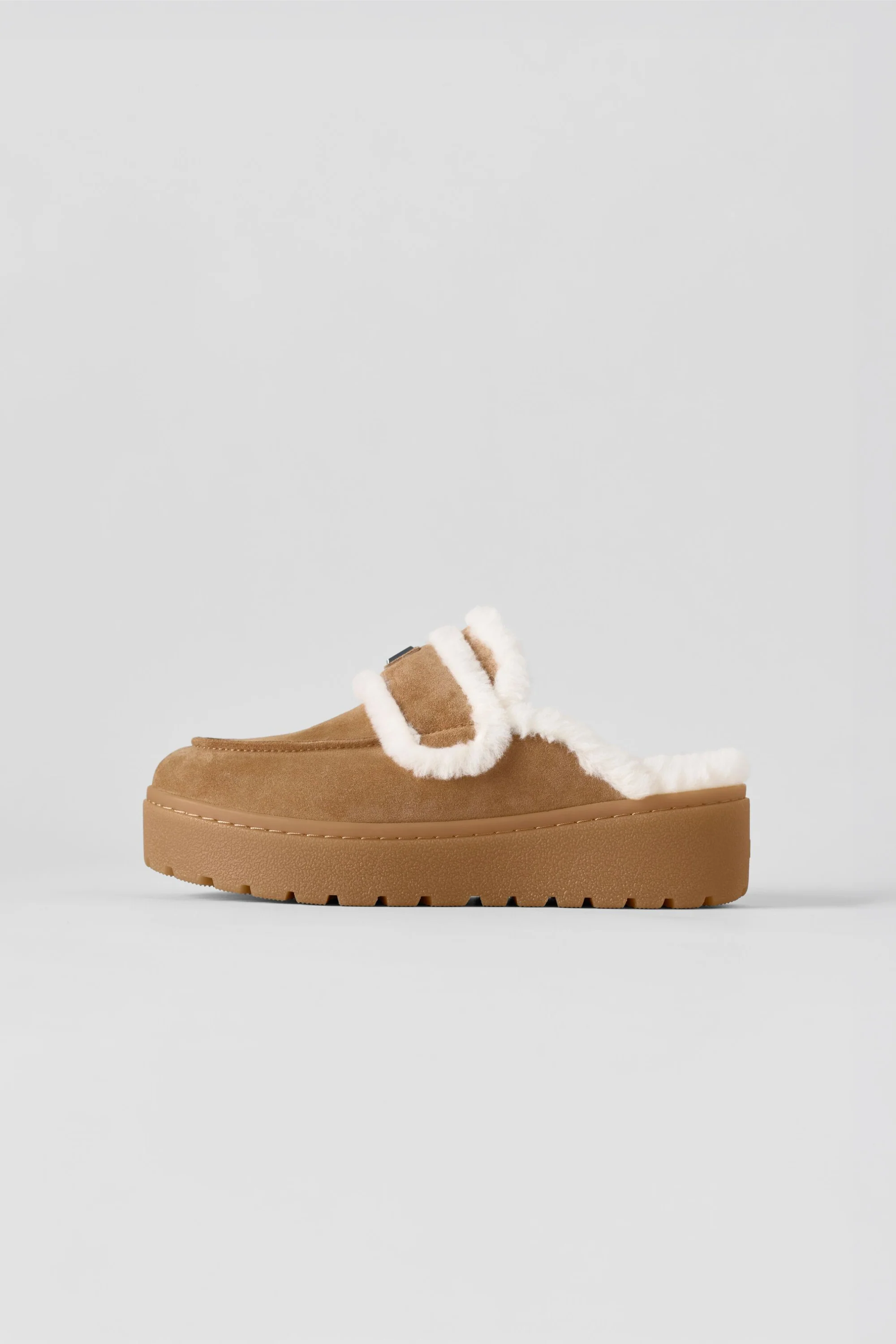 ALO Malibu Loafer in Rich Chestnut Suede with Faux Fur Lining