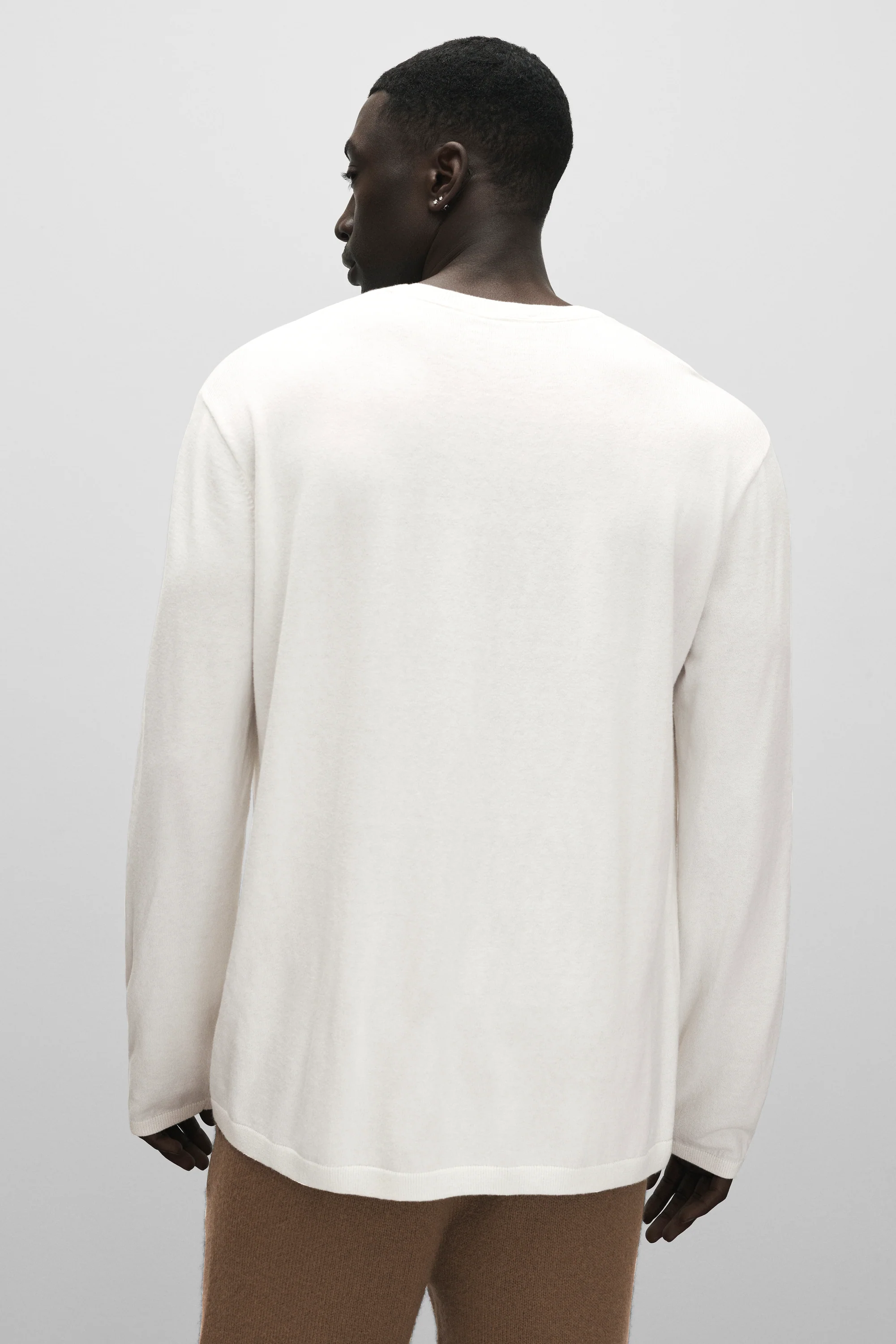 Cashmere Blend Ever Soft Long Sleeve Crew in Ivory