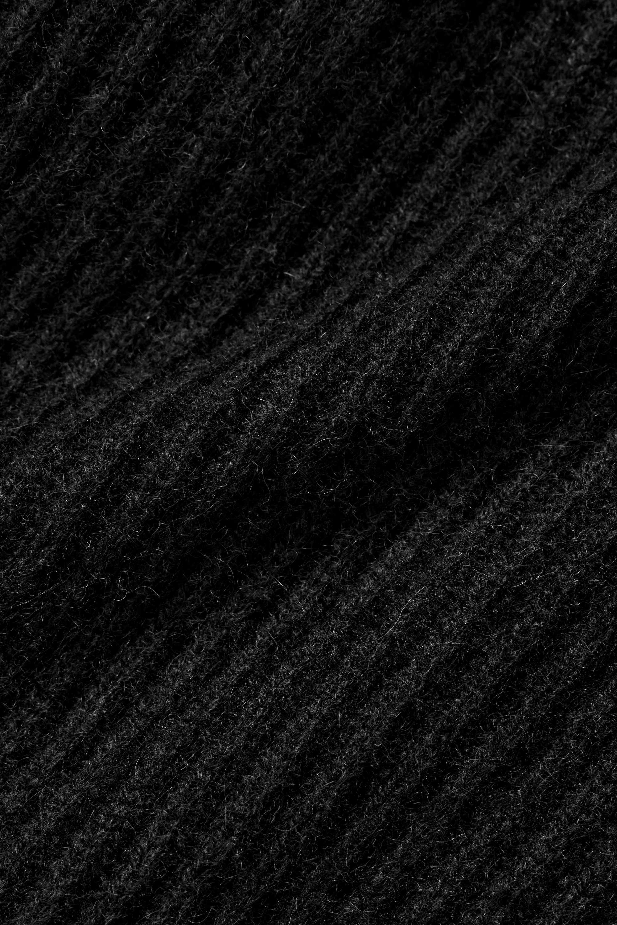 Cashmere Wool Harmony Cardigan in Black
