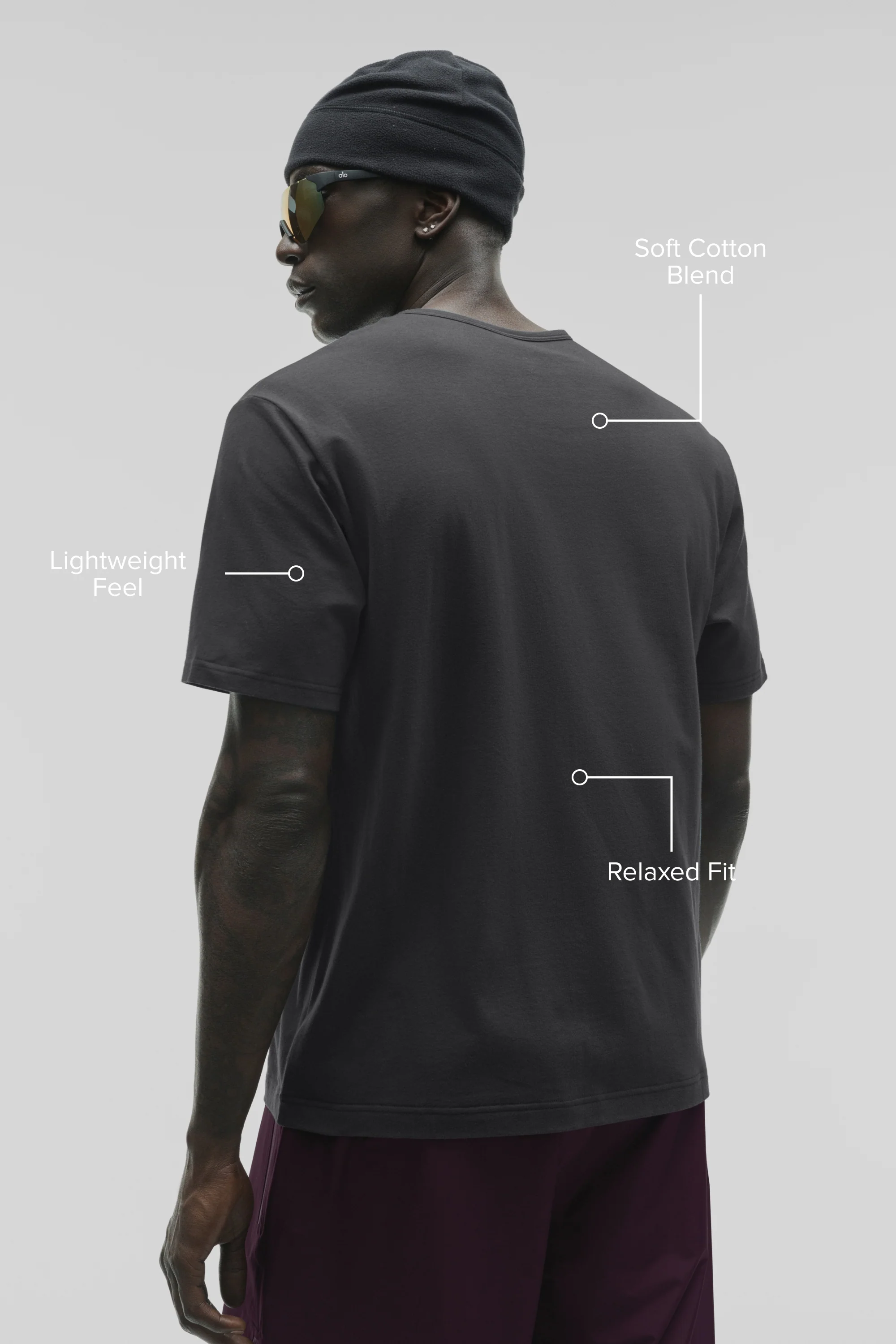 Street Essential Tee Anthracite Relaxed Cotton Blend Men's Top