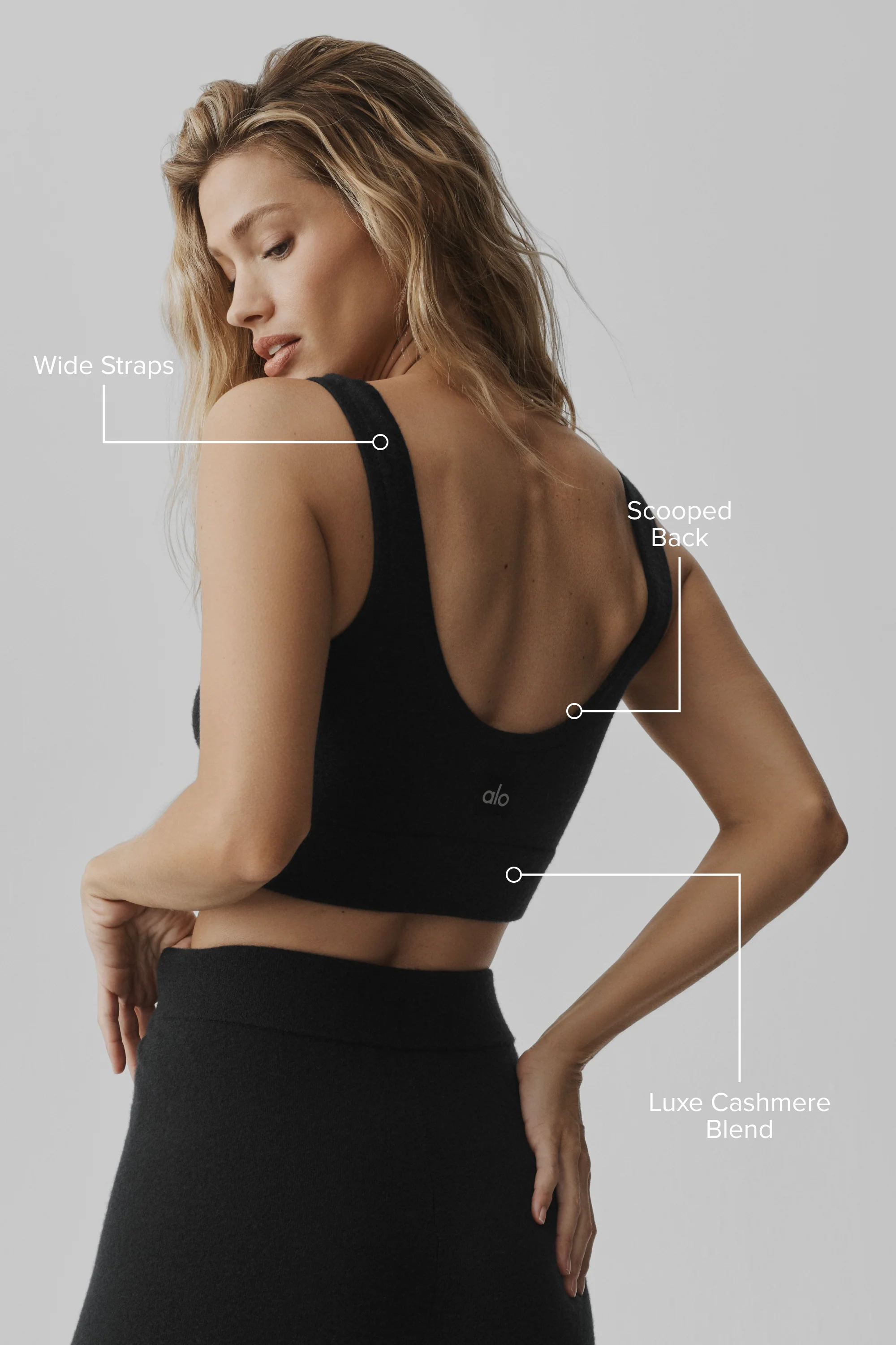 Soutien-gorge Eternity semi-transparent en cachemire, Noir