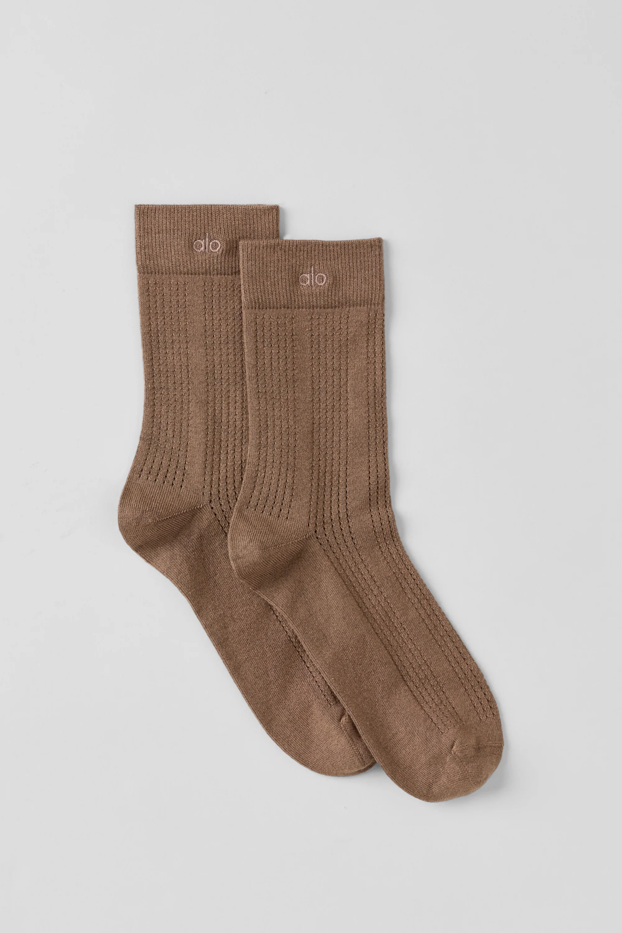 Cashmere Mesh Sock in Java Brown for Ankle-Length Styling