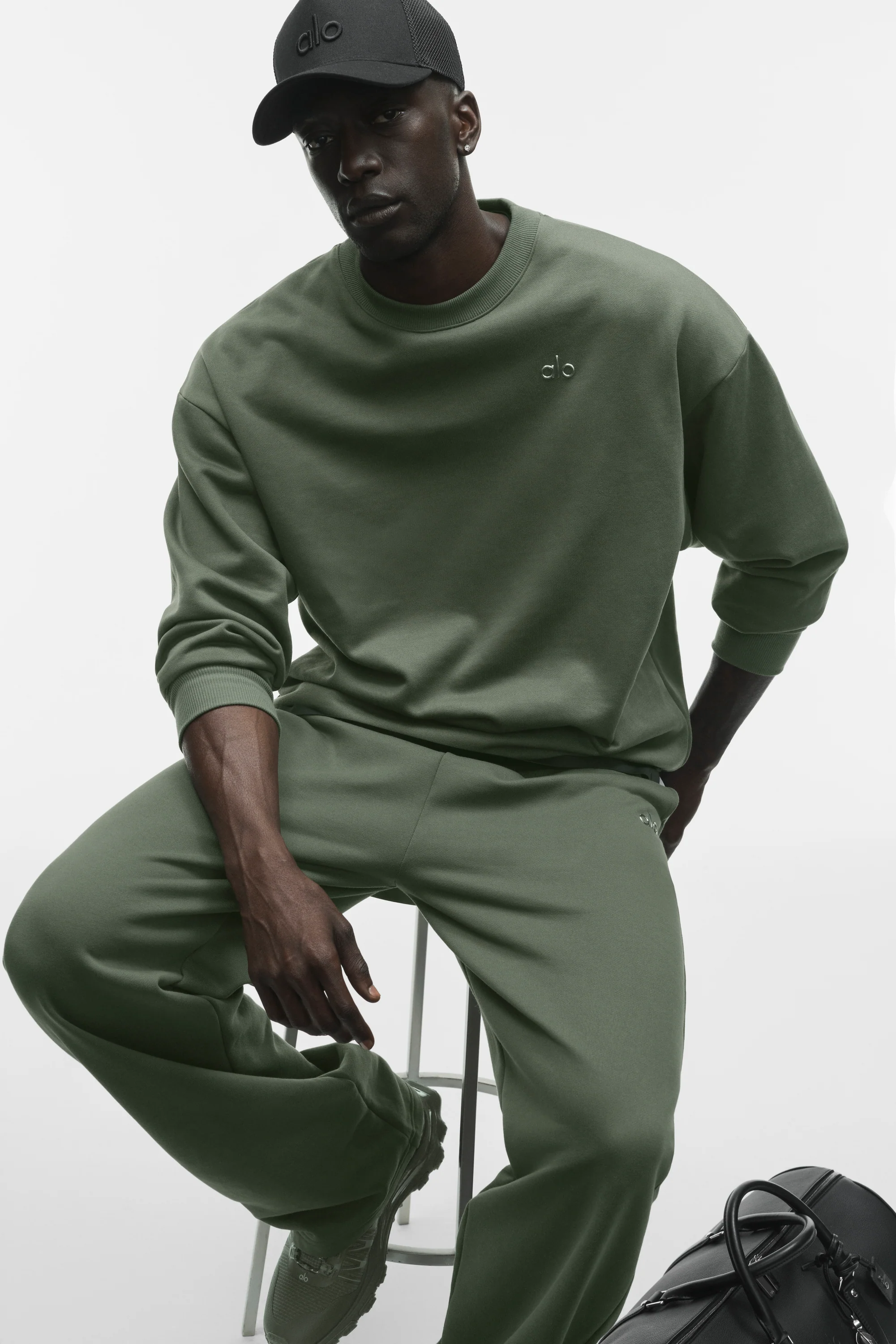 Accolade Crewneck-Pullover in Bamboo Green für Herren