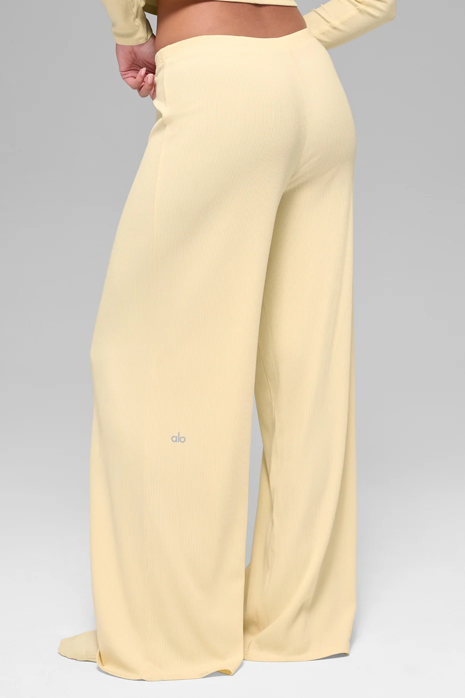 Mid-Rise Dreamlight Straight Pant in Candlelight Yellow, Ribbed Modal