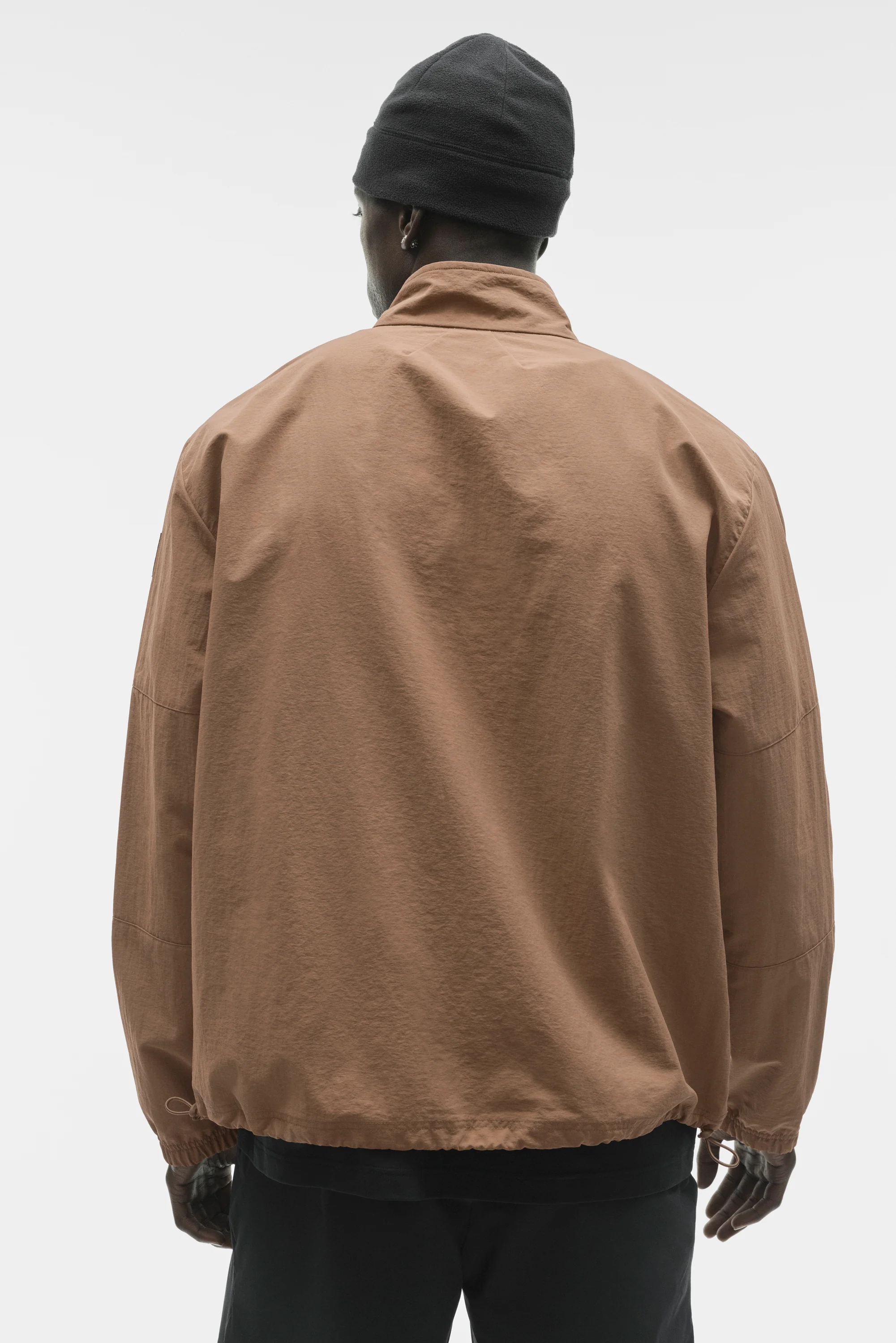 Light Weight Takeaway Track Pullover in Java Brown
