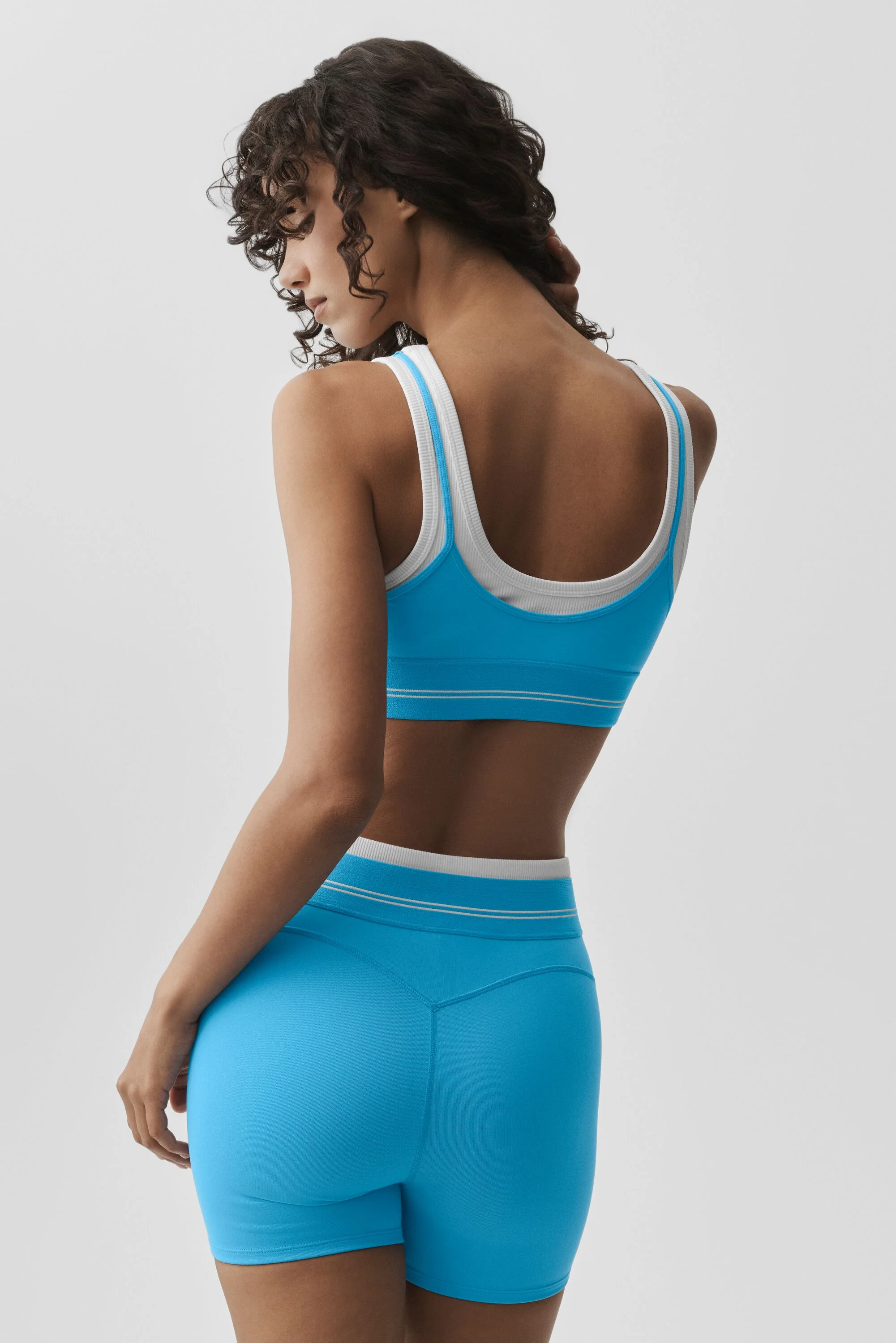 Airbrush Better Together Bra in Azure Blue and White