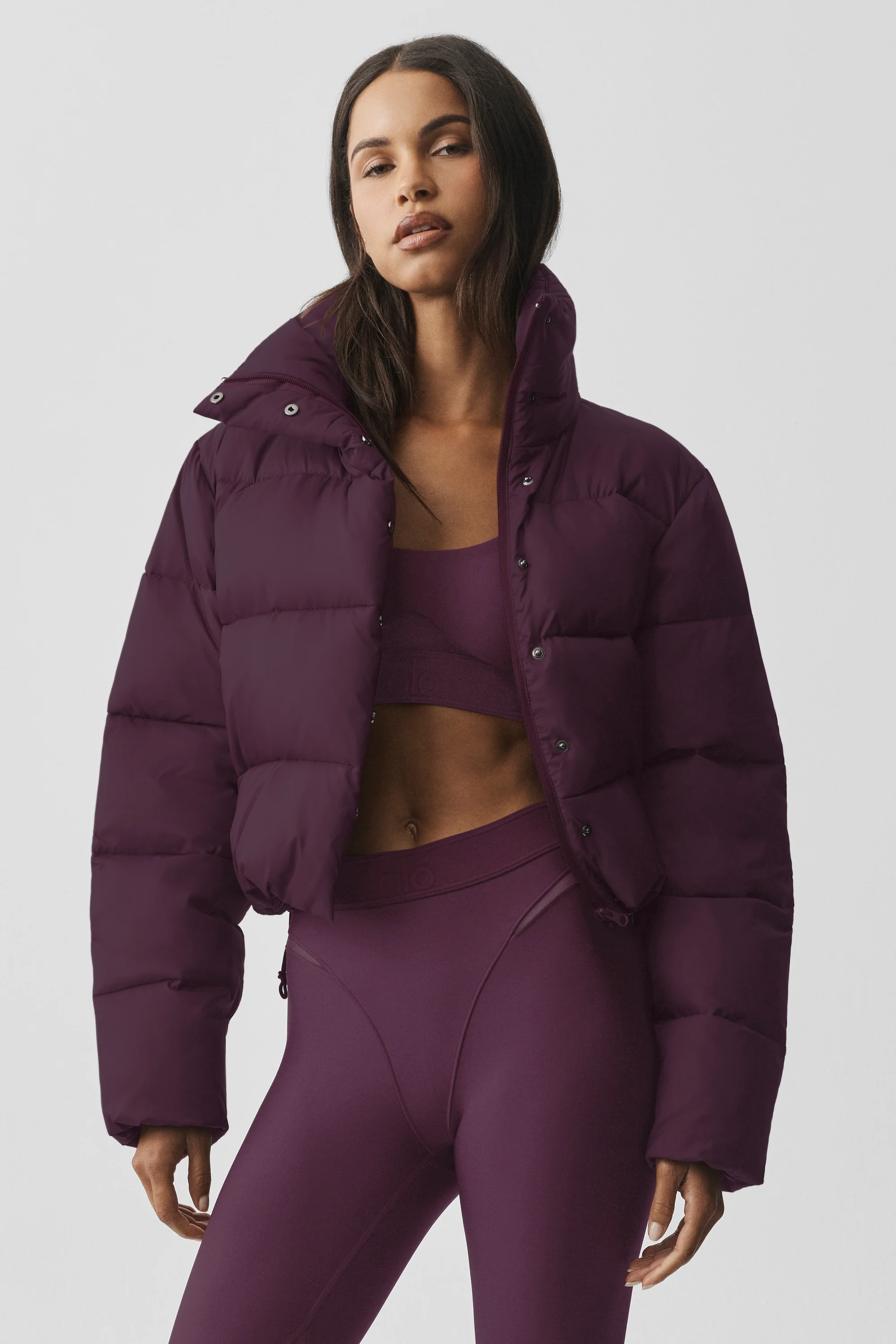 Gold Rush Puffer Jacket in Rich Bordeaux Ripstop