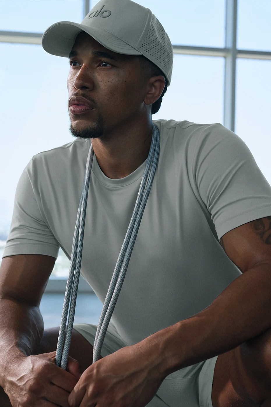 Conquer Reform Crewneck Short Sleeve in Lunar Grey for Training and Layering