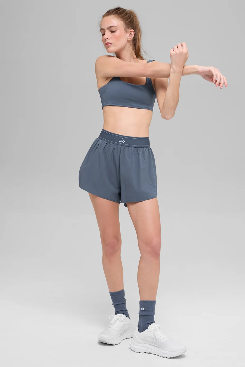 Match Point shorts i Bluestone med indbygget trusse