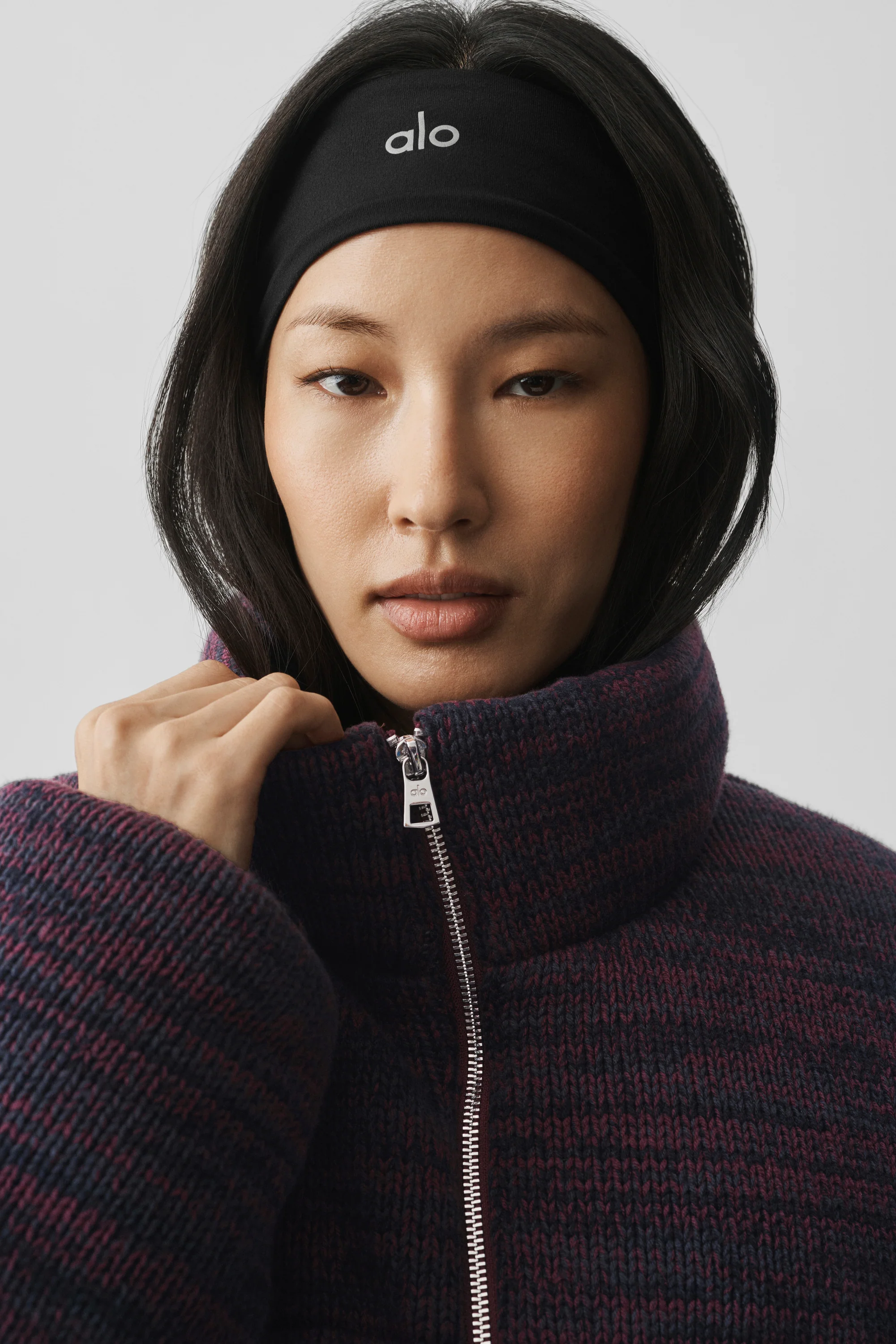 Stage Sweater Puffer in Rich Bordeaux Multi for Women