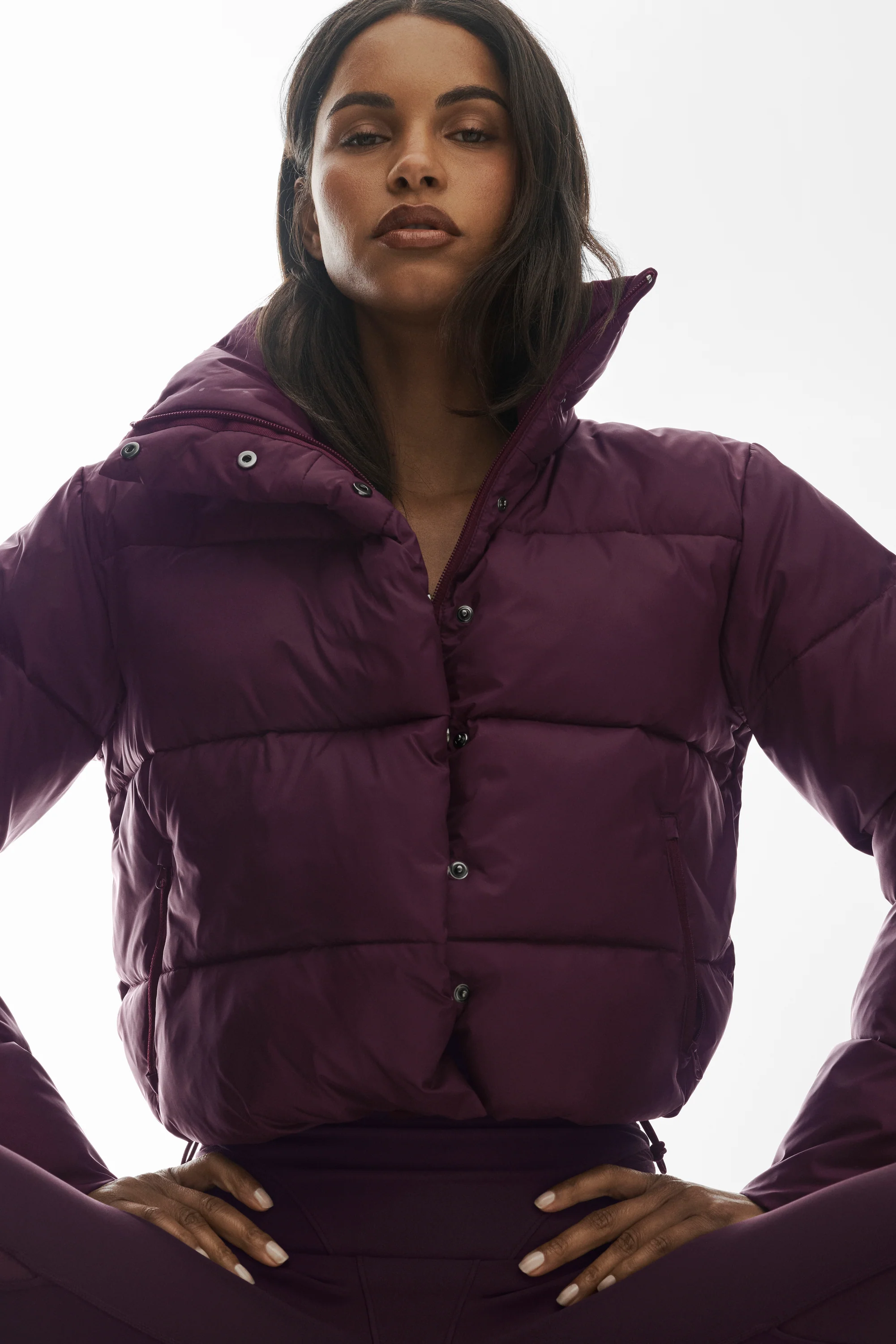 Gold Rush Puffer Jacket in Rich Bordeaux Ripstop
