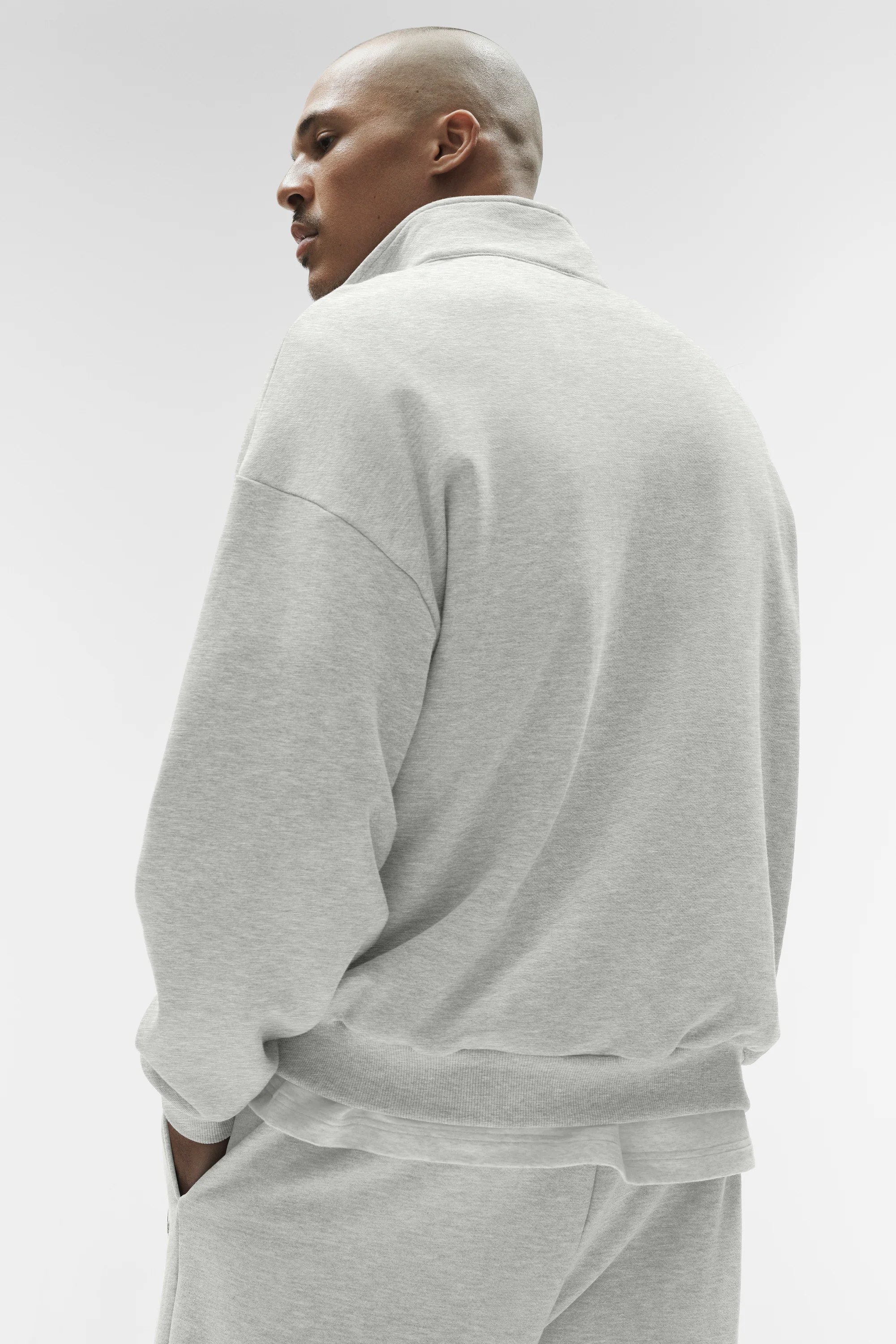 Pullover Accolade 1/4 Zip White Heather pour homme