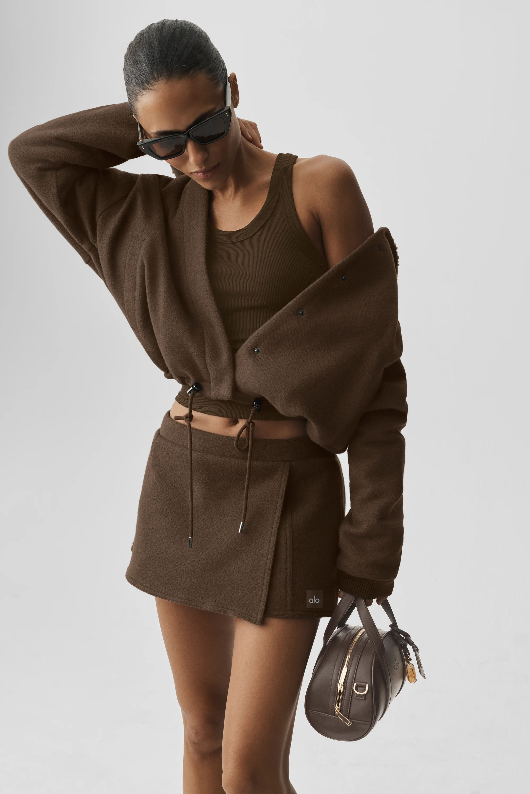 Alpine Meadow Jacket in Espresso with Faux Sherpa Collar