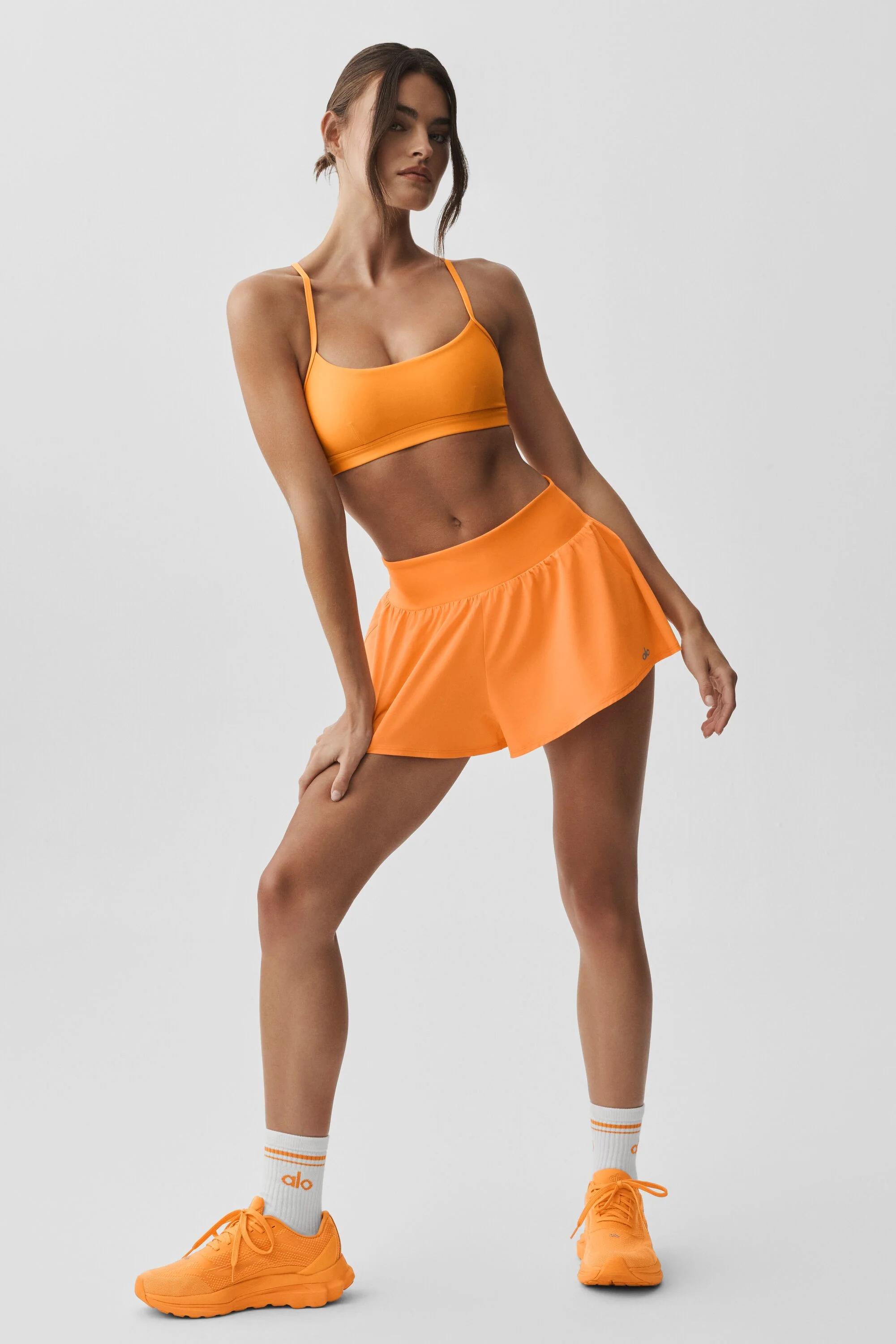 Airlift Intrigue Bra in Satsuma Breeze with Crisscross Straps