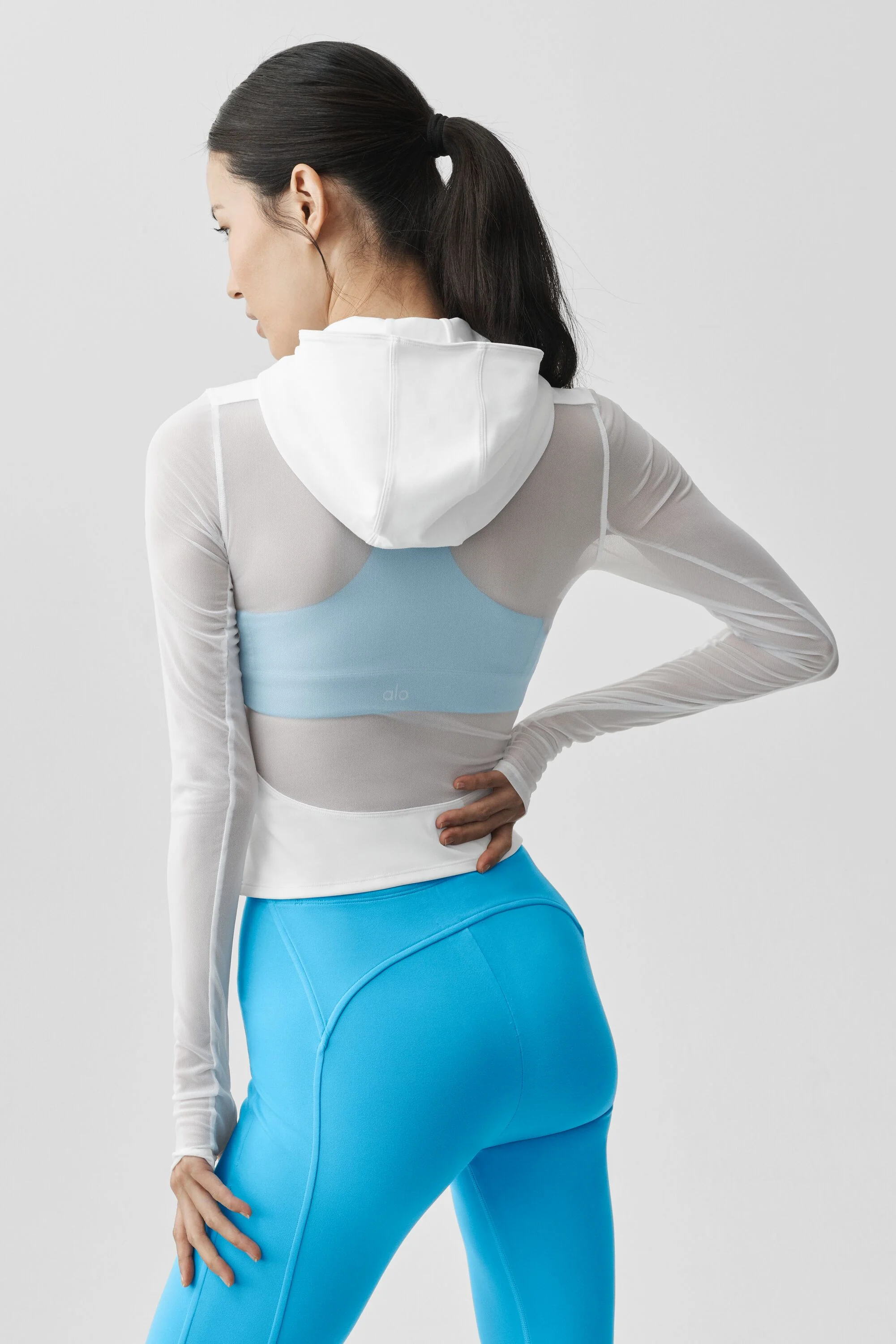 ALO Softsculpt Superset full zip-jacka - vit