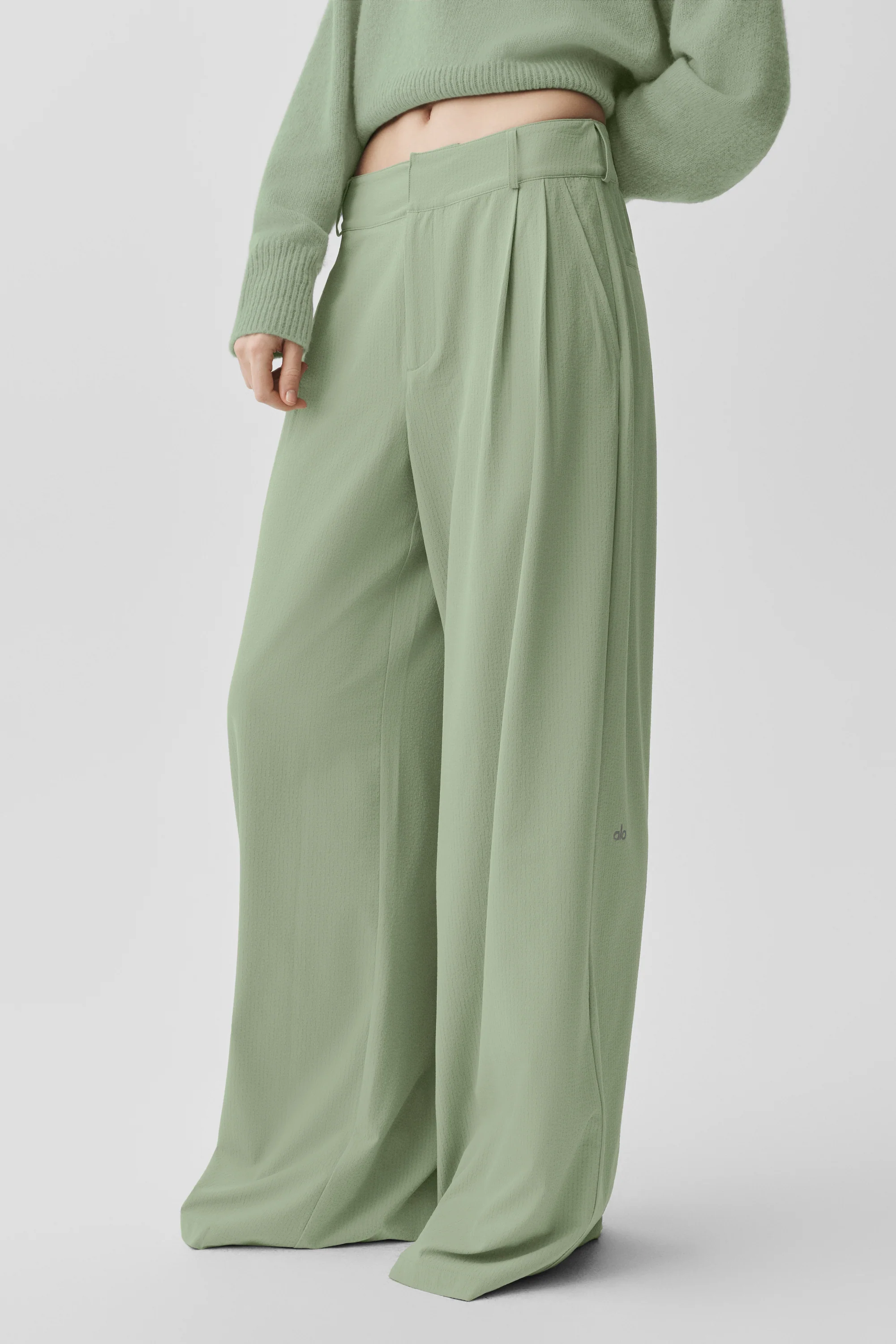 High-Waist Dreamscape Trouser (Long) in Dune Grass